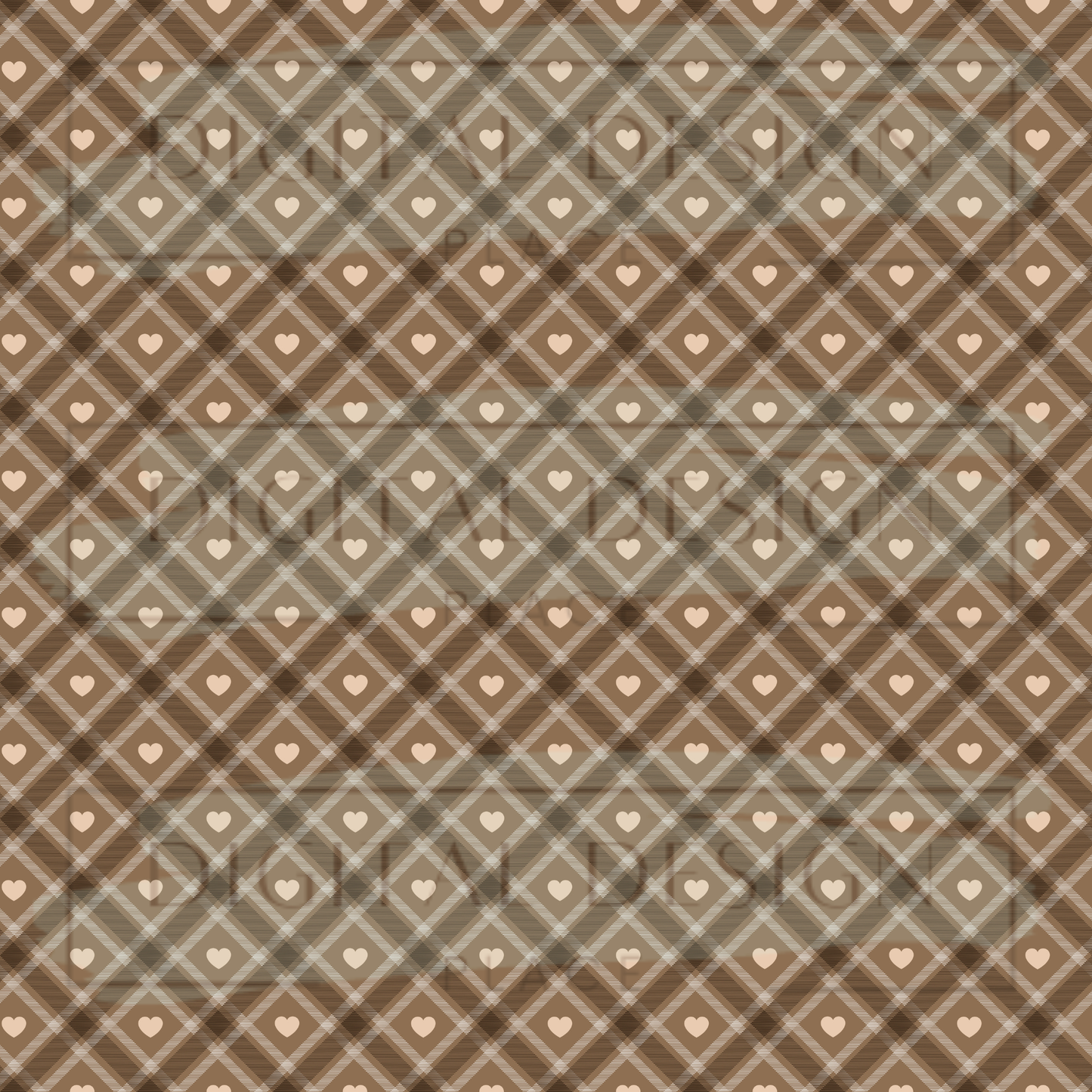 Heart Plaid VinylV2821