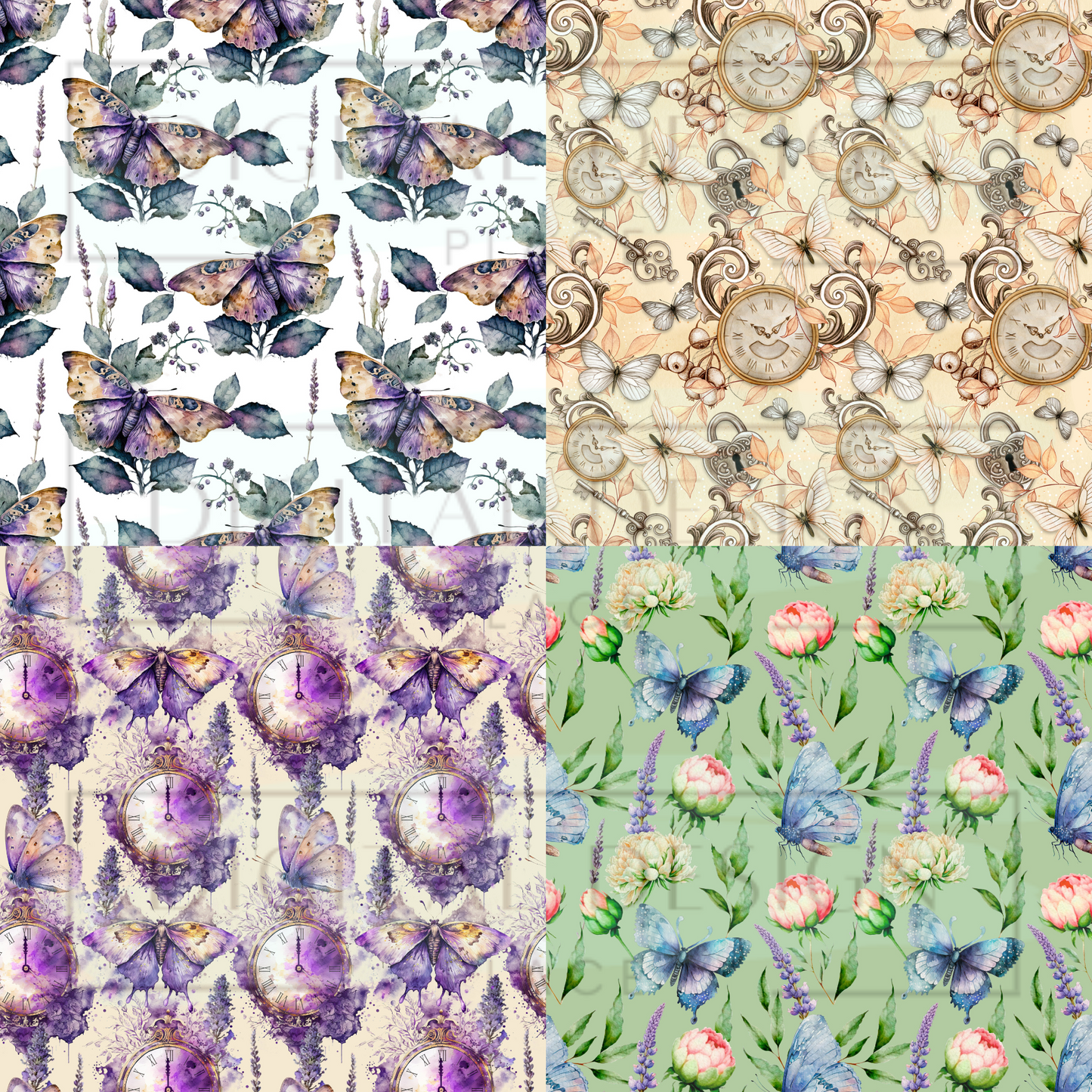 Butterflies Square Prints VinylV1252