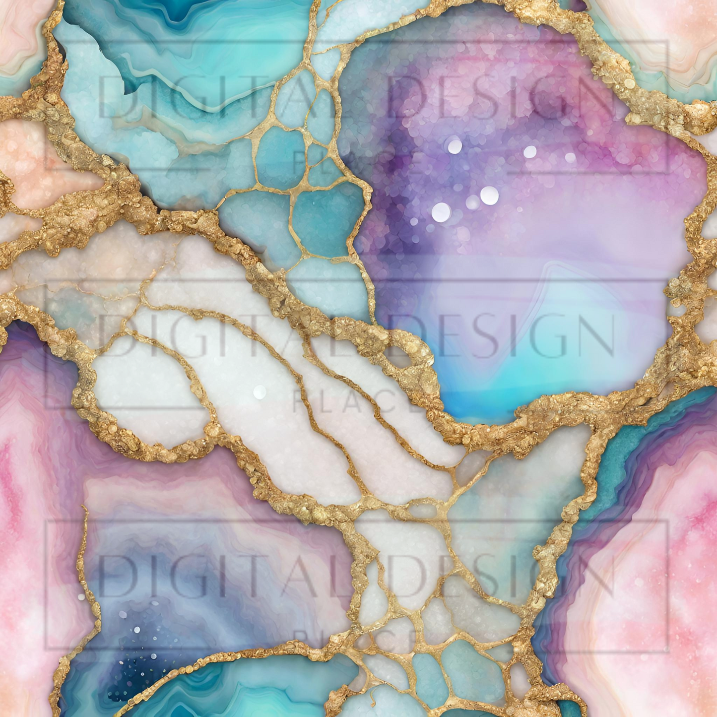 Pastel Drusy Geode 2 VinylV1190