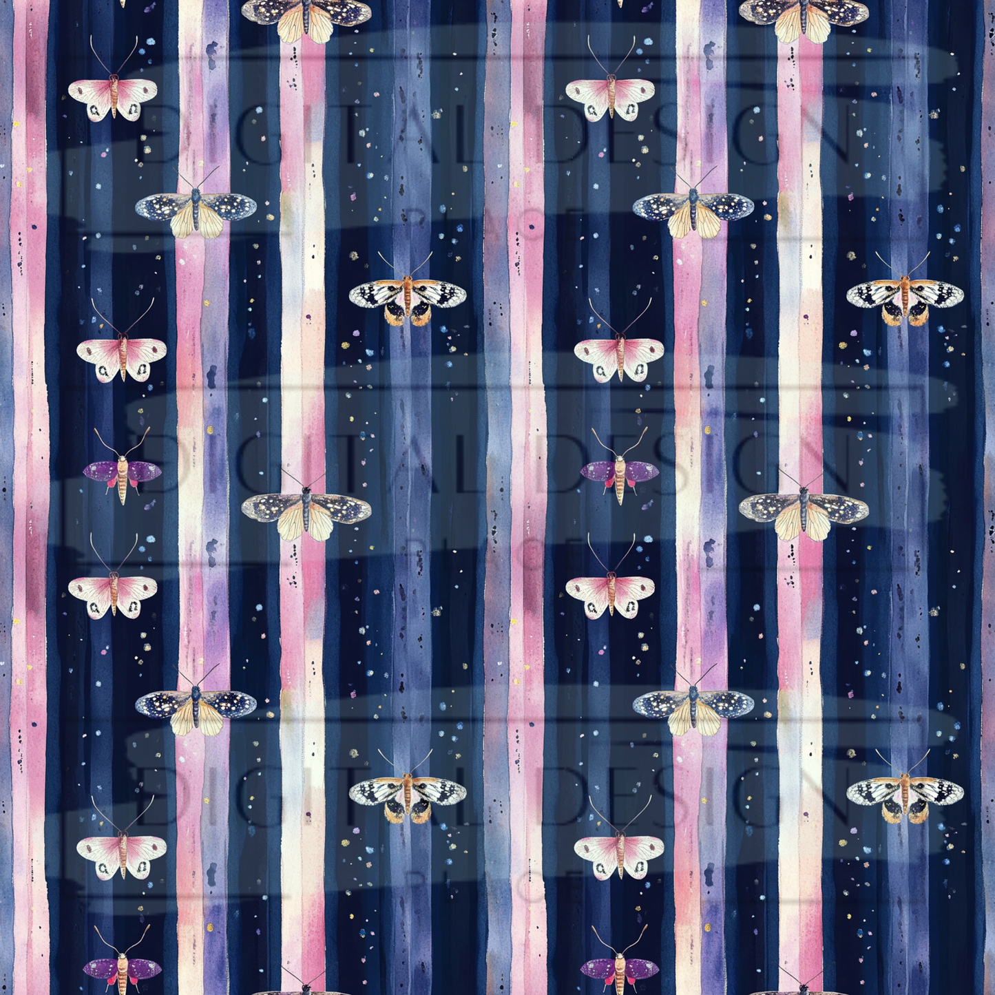 Mystic Moth Stripes VinylV2630