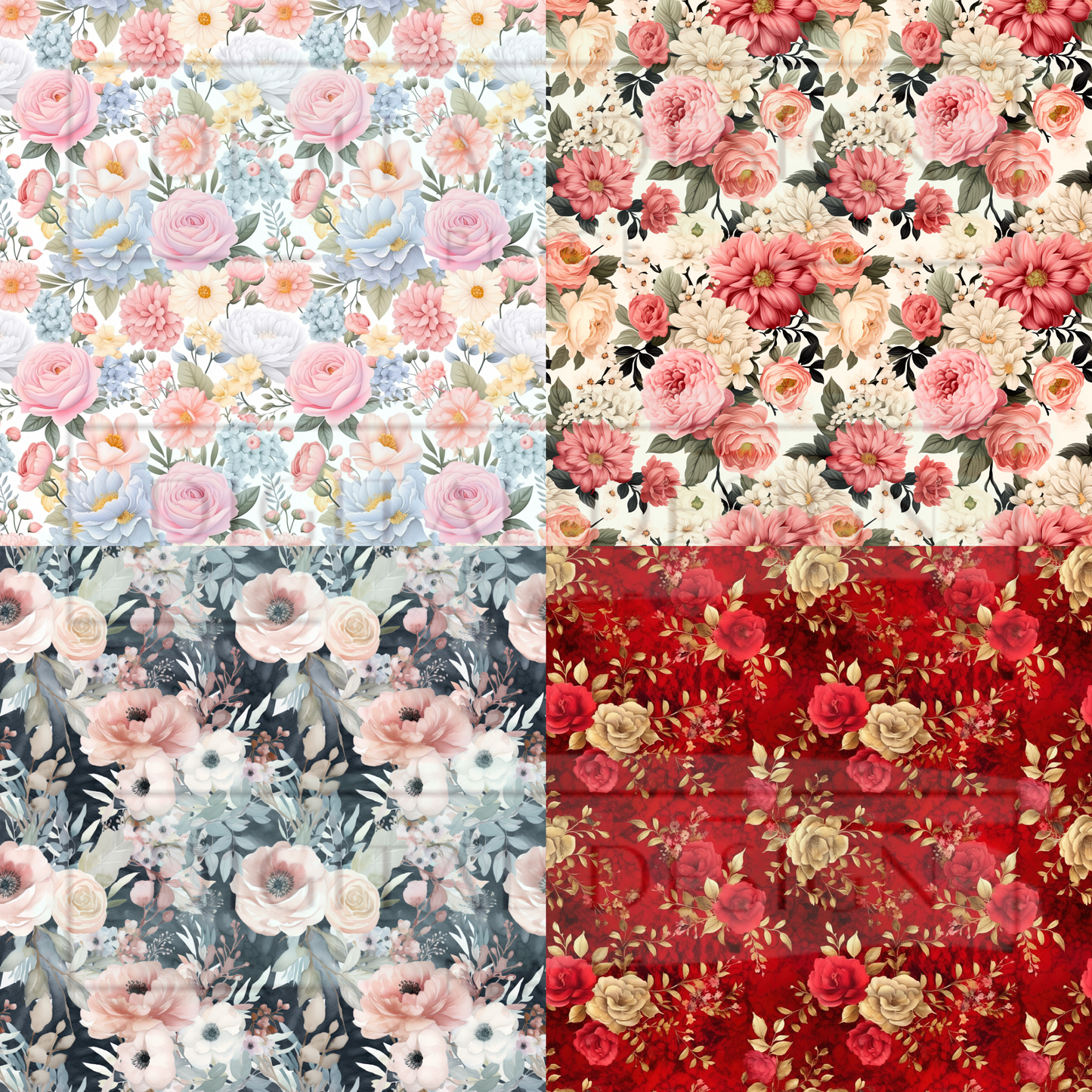 Must Have Florals Square Prints VinylV1248