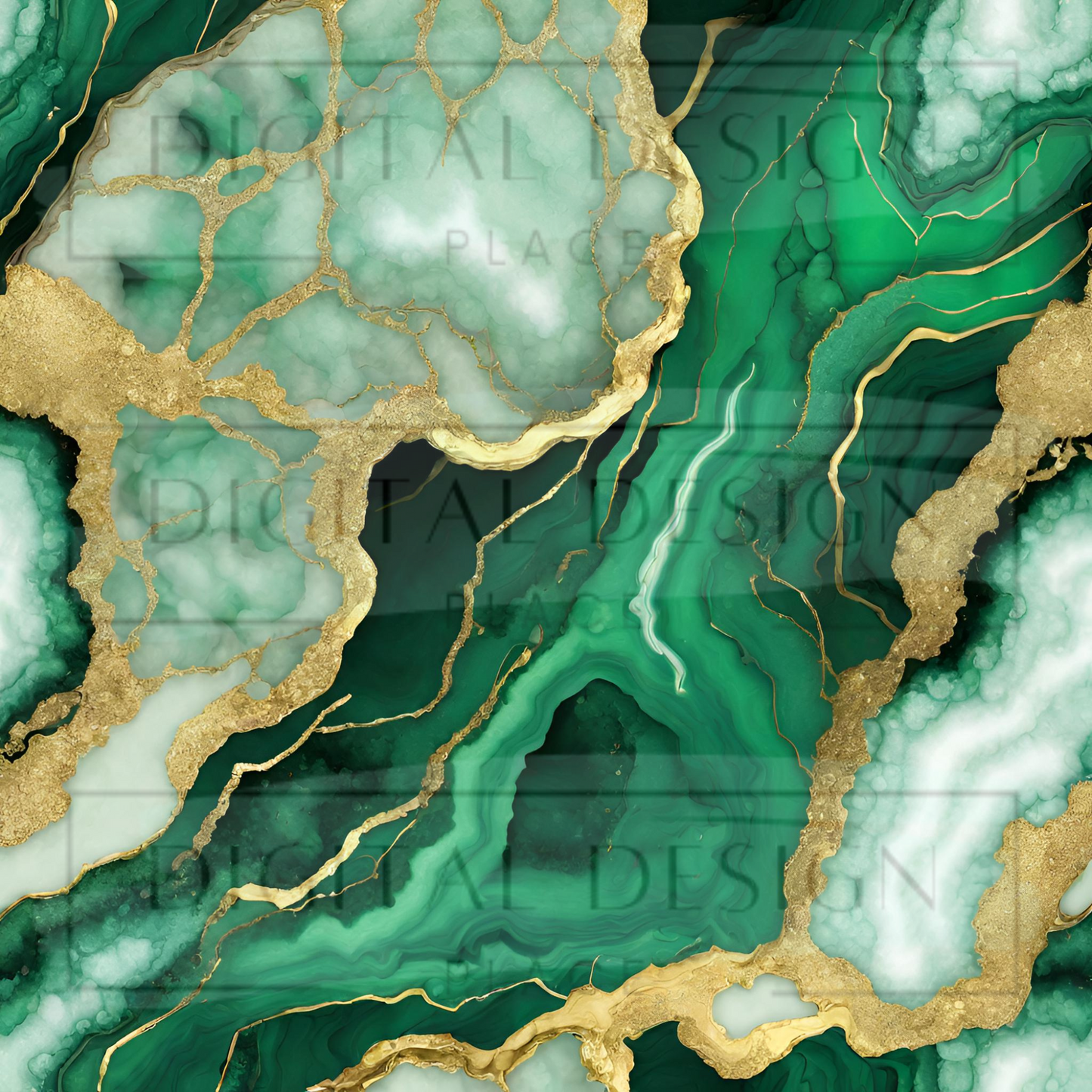 Green Drusy Geode VinylV1193
