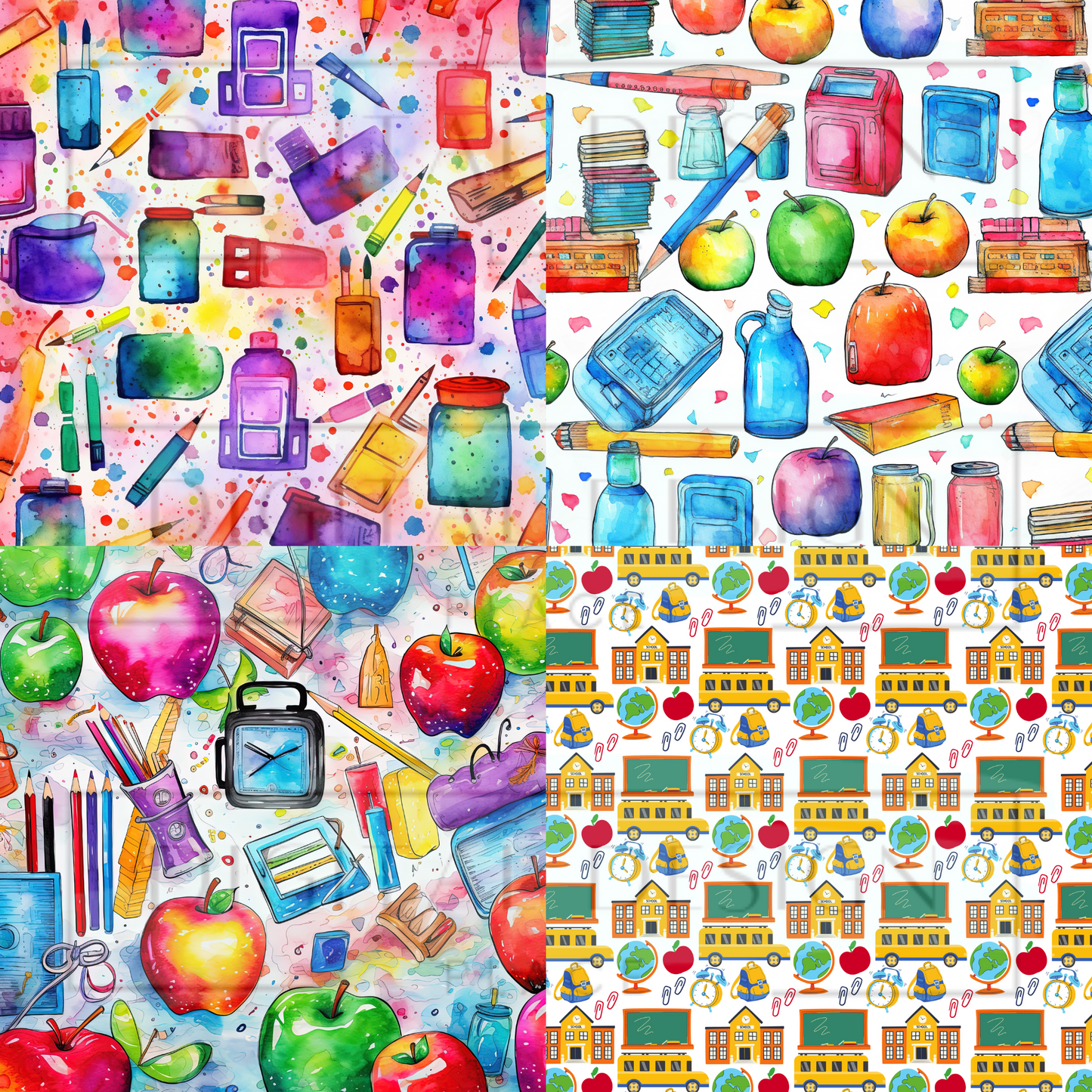 Back to School Square Prints VinylV1249