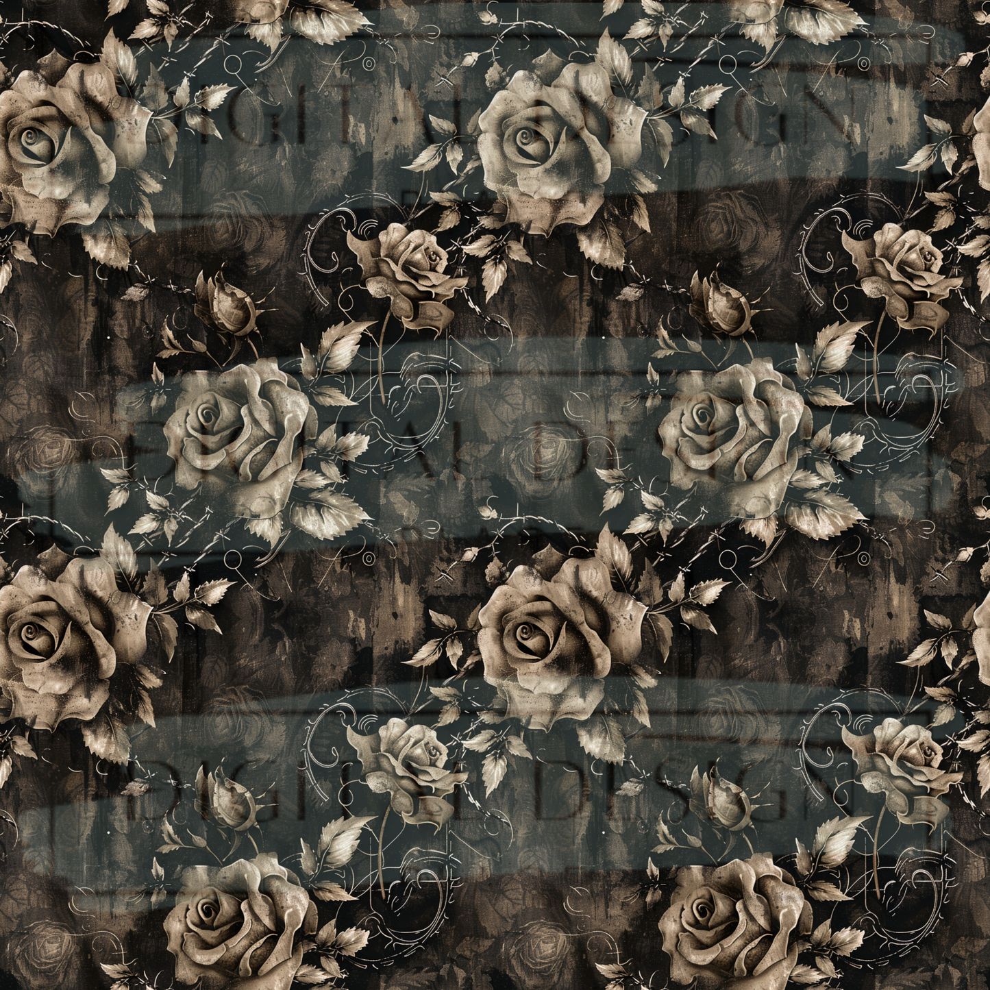 Leather and Barbed Roses VinylV2789