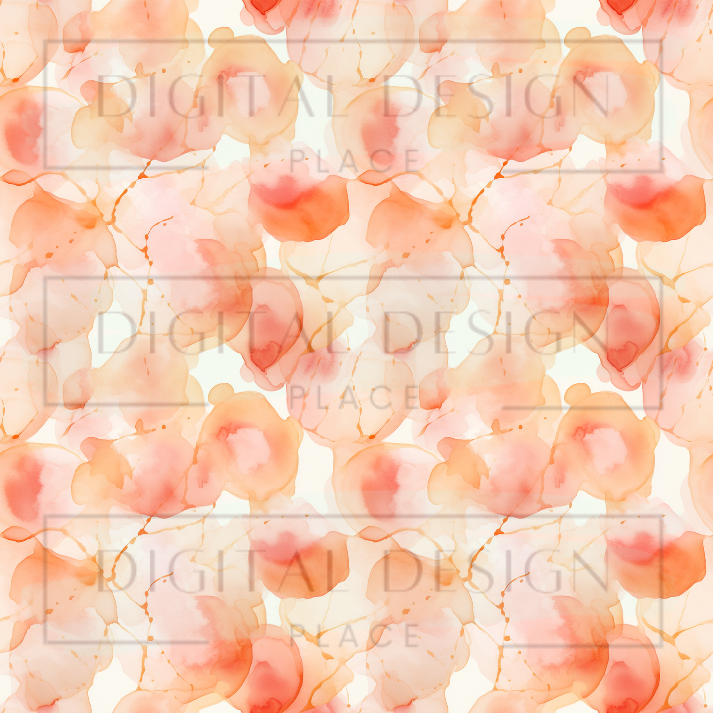Peach Watercolor VinylV1294