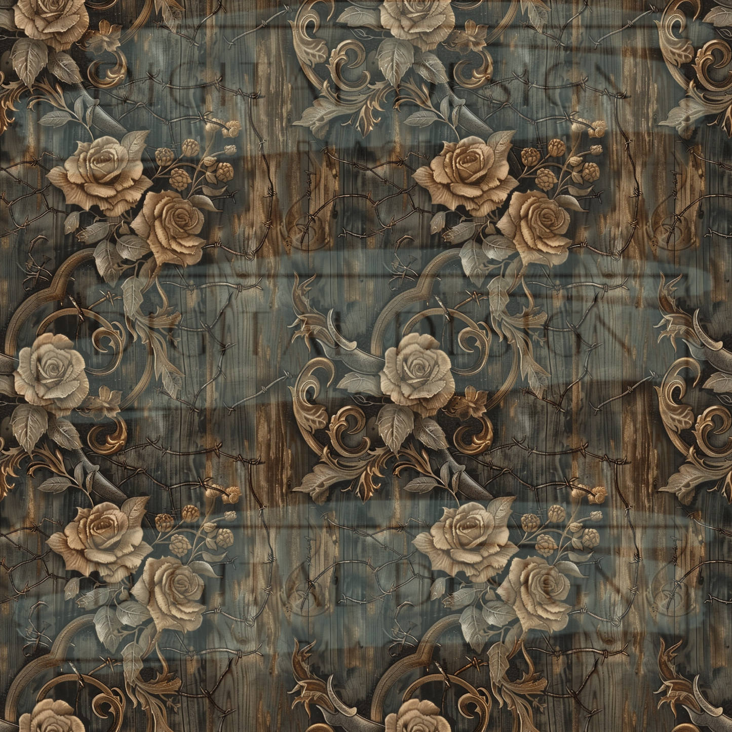 Leather and Barbed Roses VinylV2790