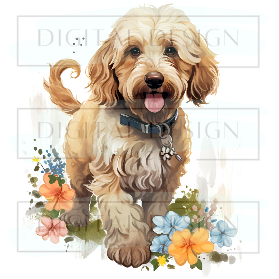 Floral Golden Doodle ANIA131