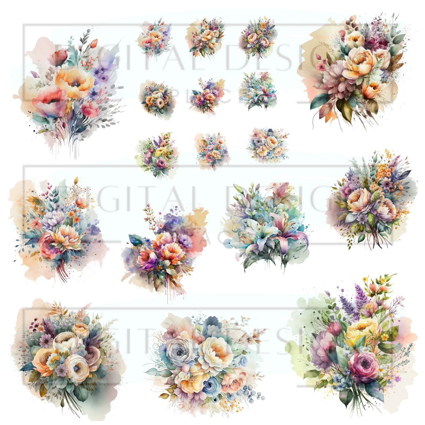 Watercolor Floral Bundle 1 ELEE145