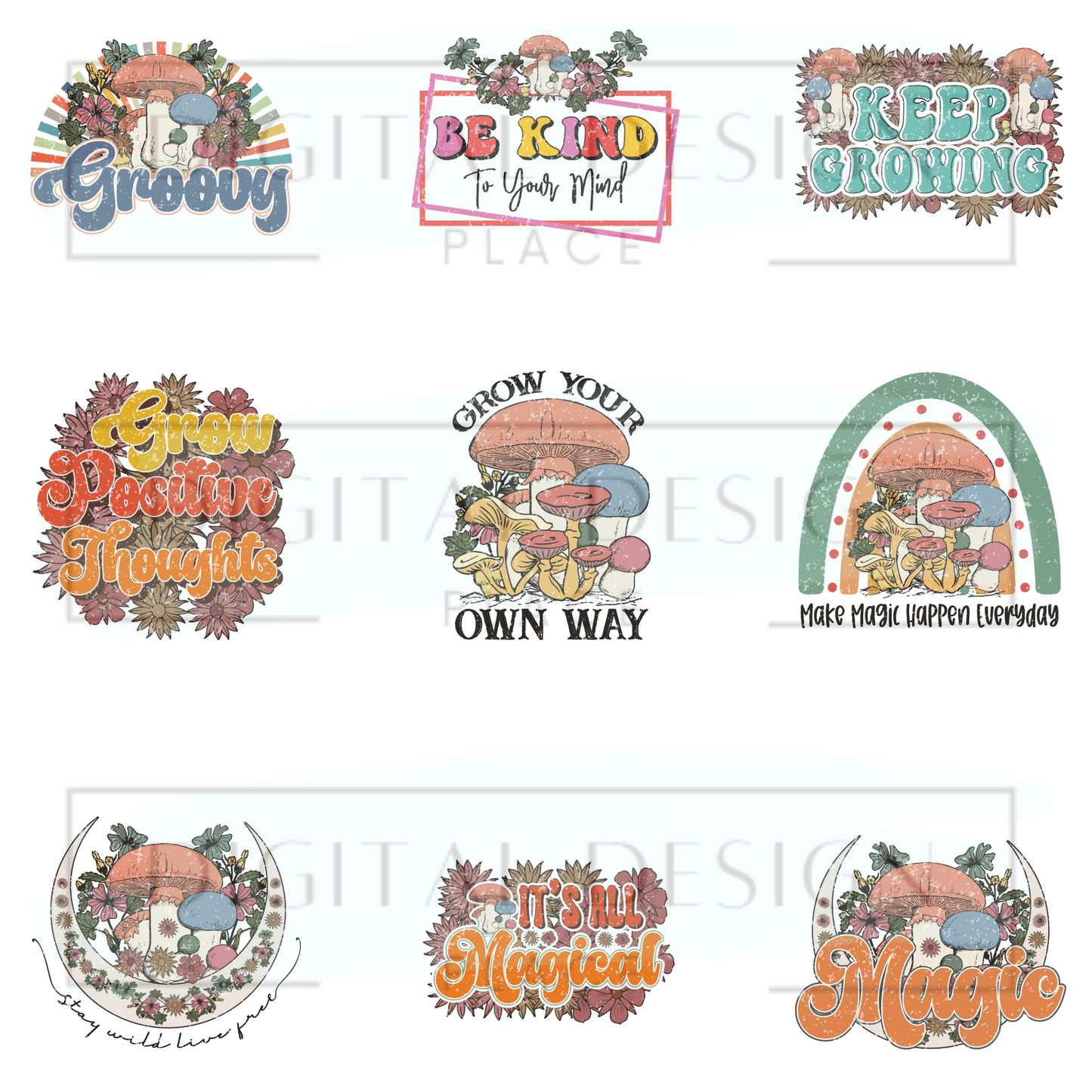 Mushroom Magic Decal Sheet ELEE225