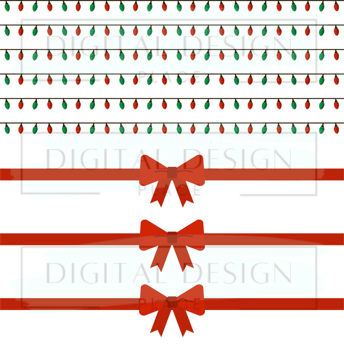 Christmas Lights and Bows ELEE282