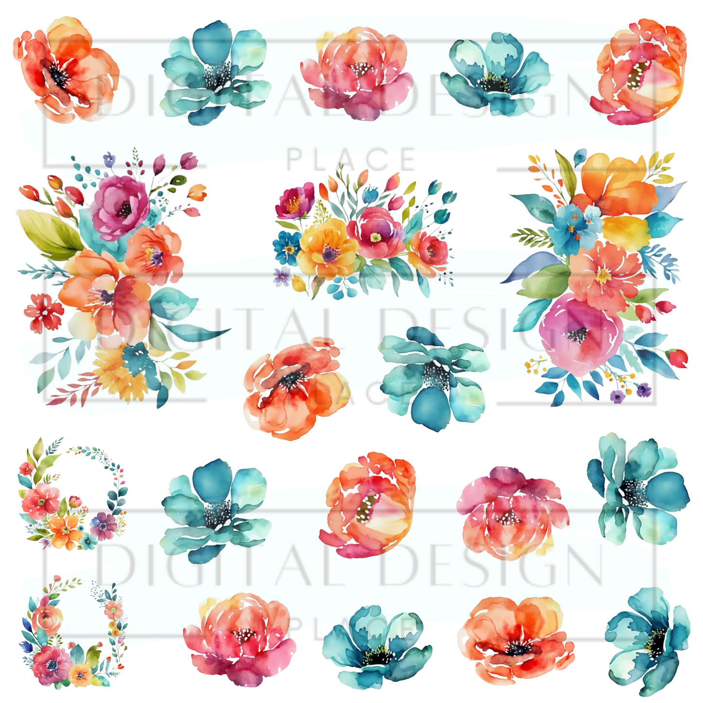 Watercolor Floral ELEE352
