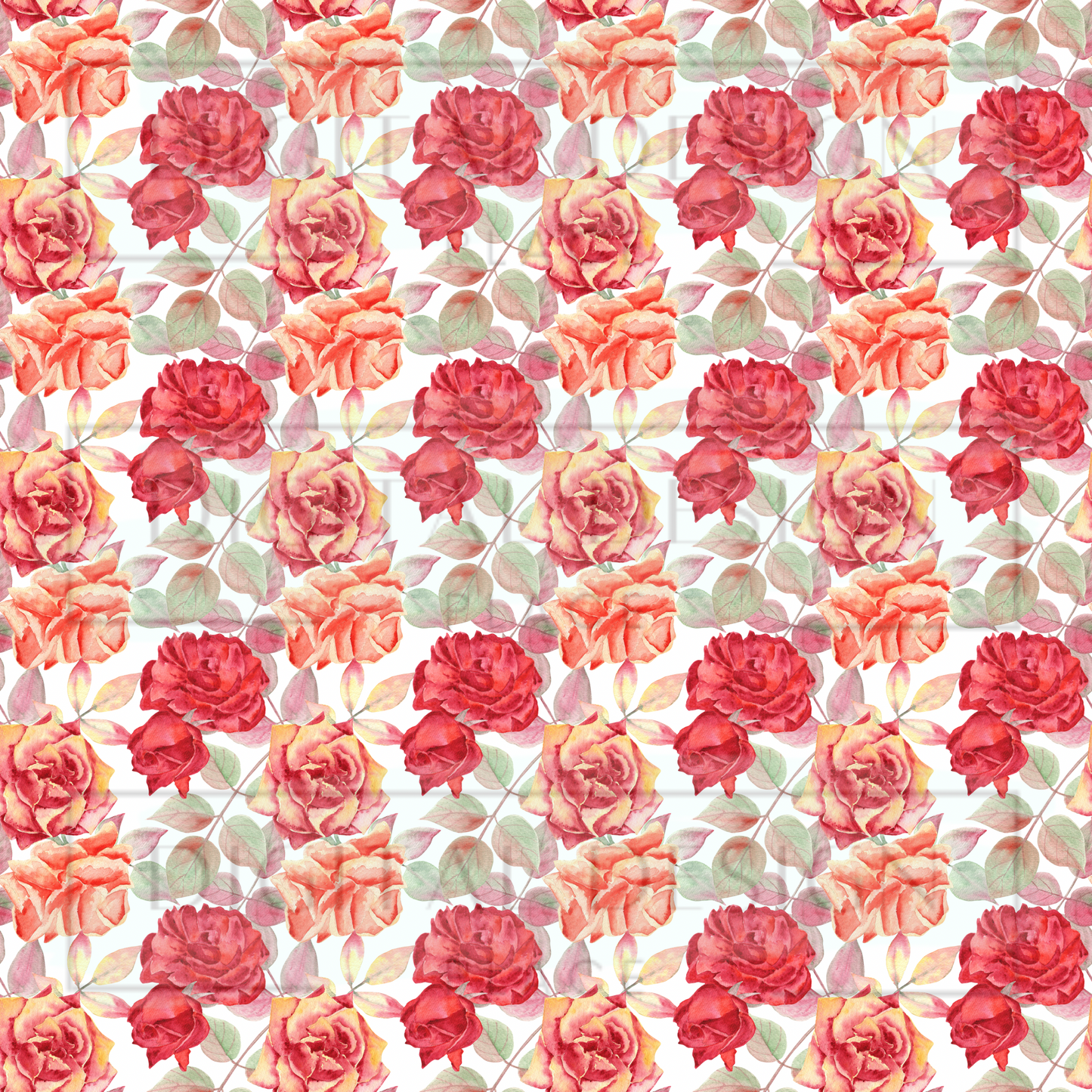 Red Orange Roses VinylV794