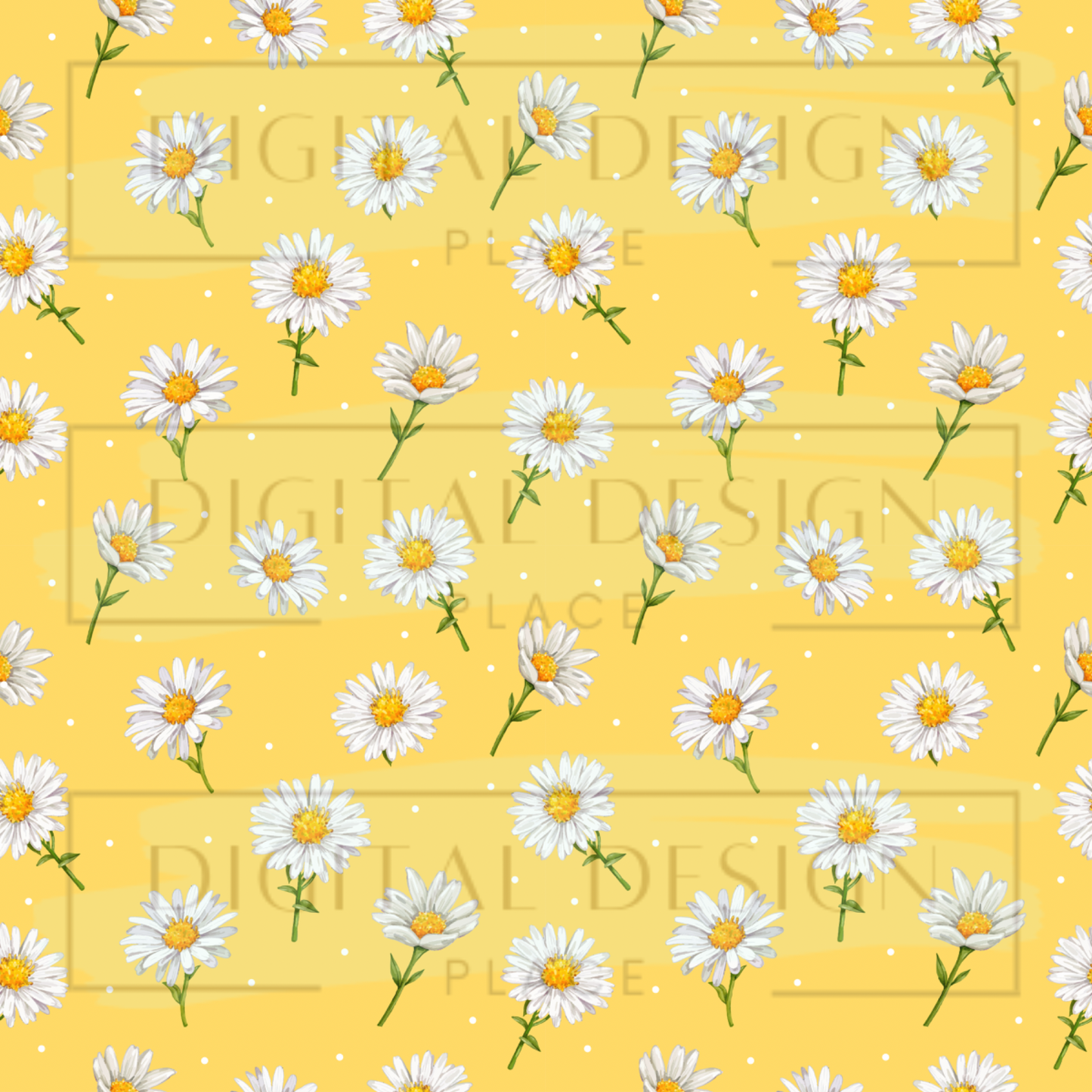 Yellow Daisies Scattered VinylV795