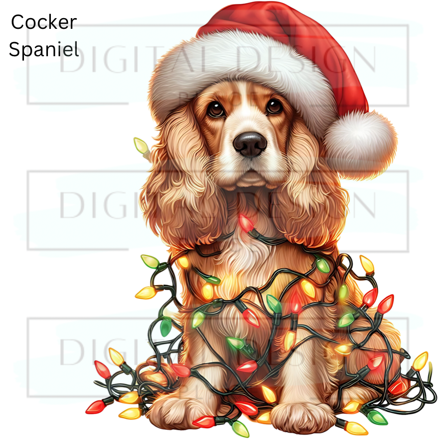 Christmas Cocker Spaniel ANIA90