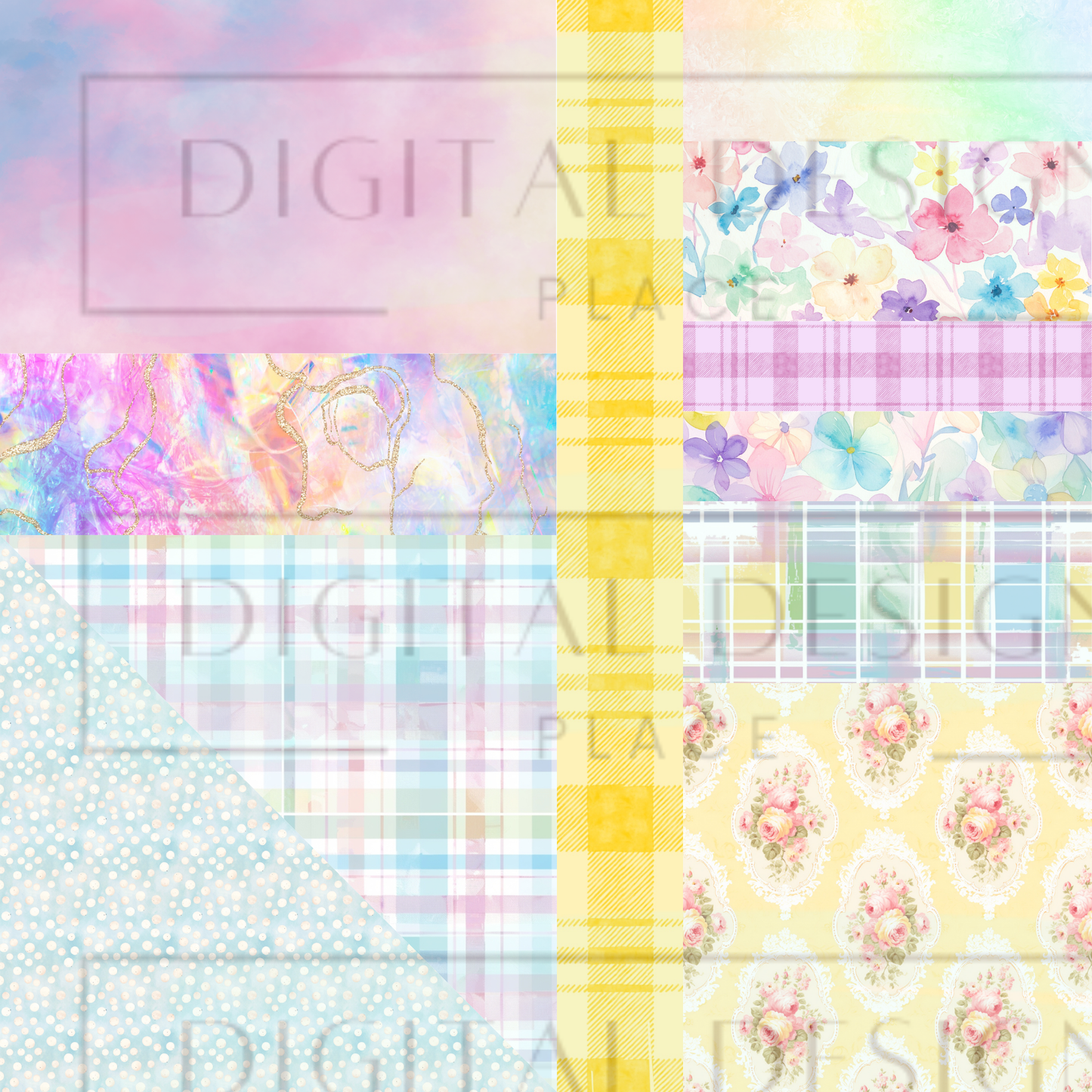 Spring Pastels Fusion Collage MM38