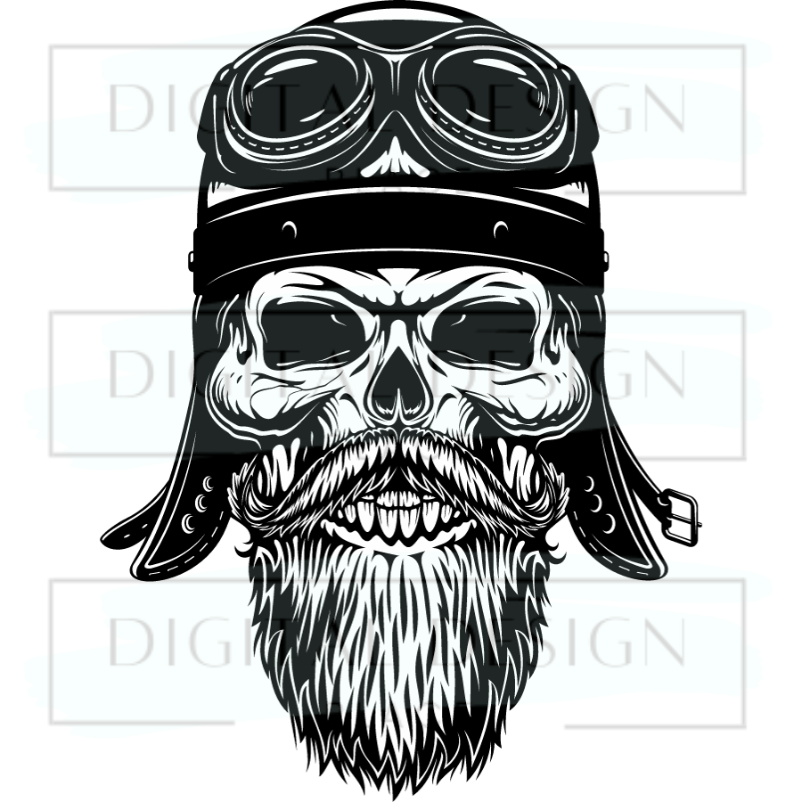 Biker Skull 1 MENM43