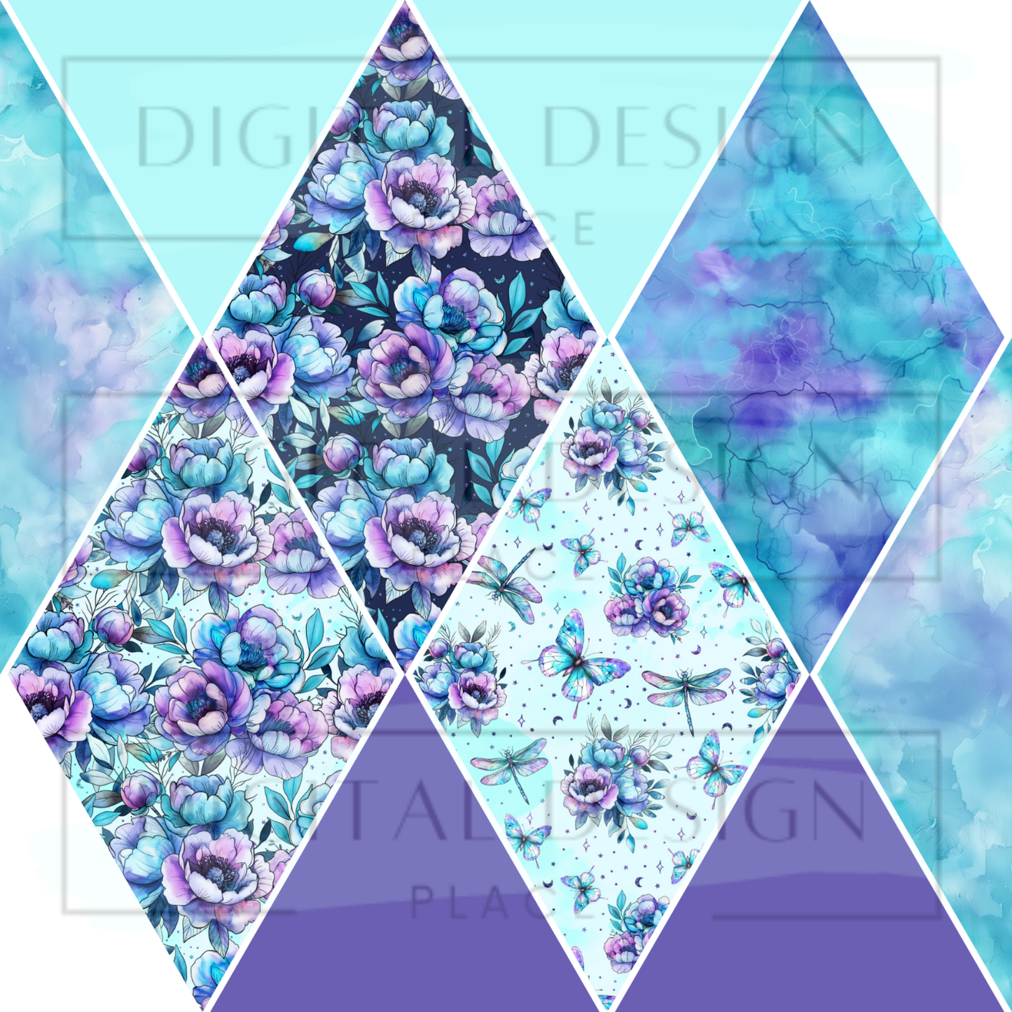 Mental Health Triangle Collage Mixed Media MM13