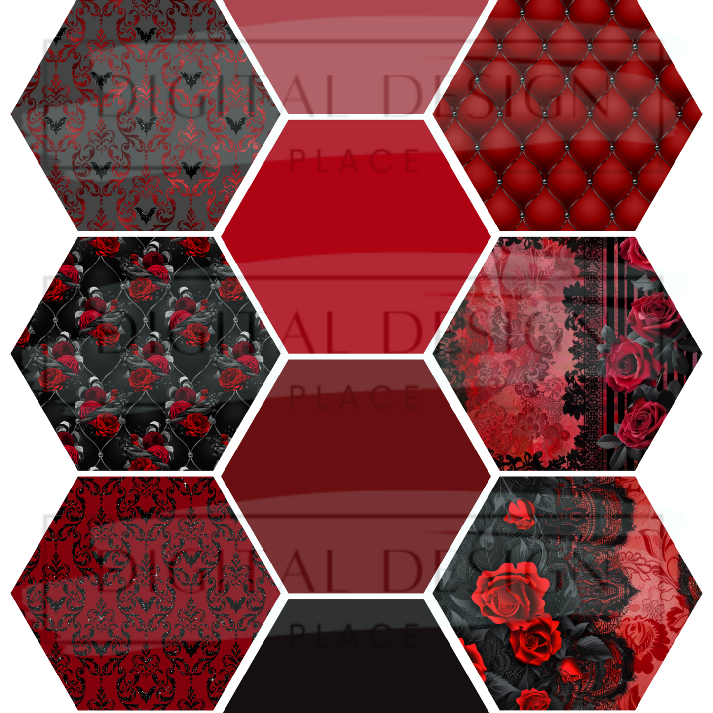 Til Death Hexagon Collage Mixed Media MM5