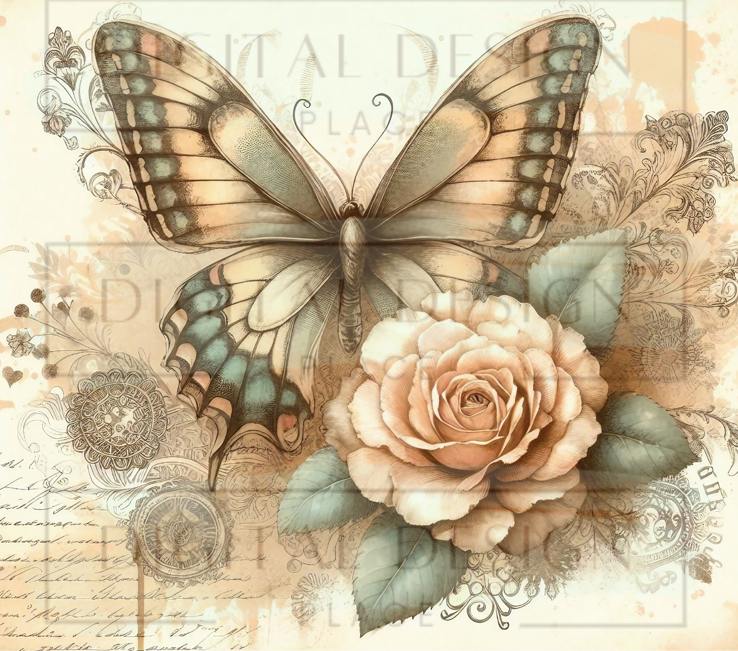 Yellow Butterfly Floral TWYT130