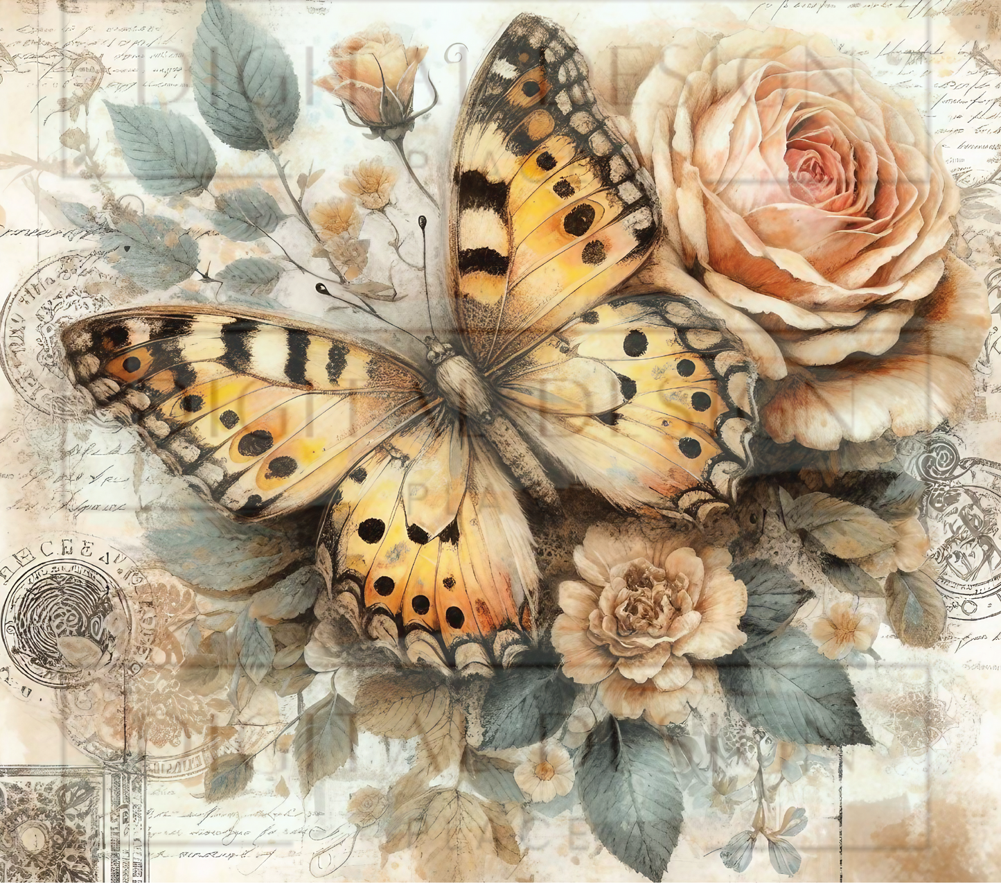 Yellow Butterfly Floral TWYT131