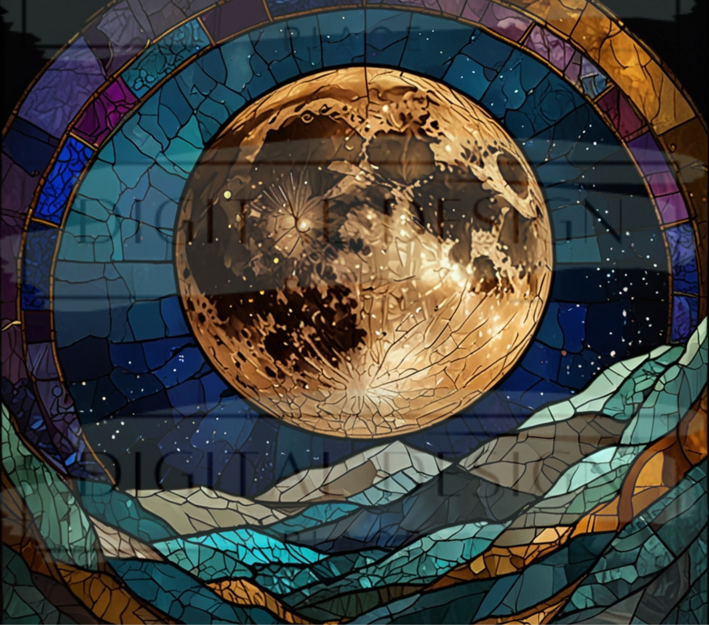 Stained Glass Moon TWYT195