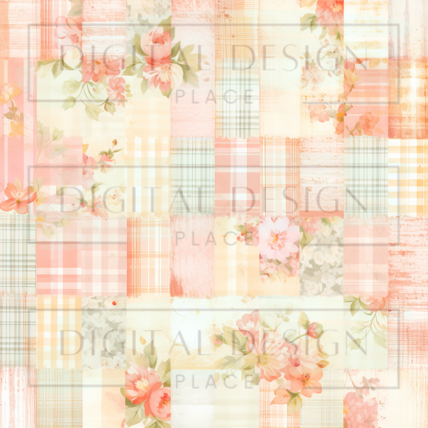 Tea Roses Patchwork VinylV1061