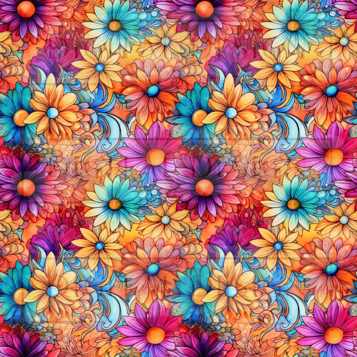 Vibrant Florals VinylV1378