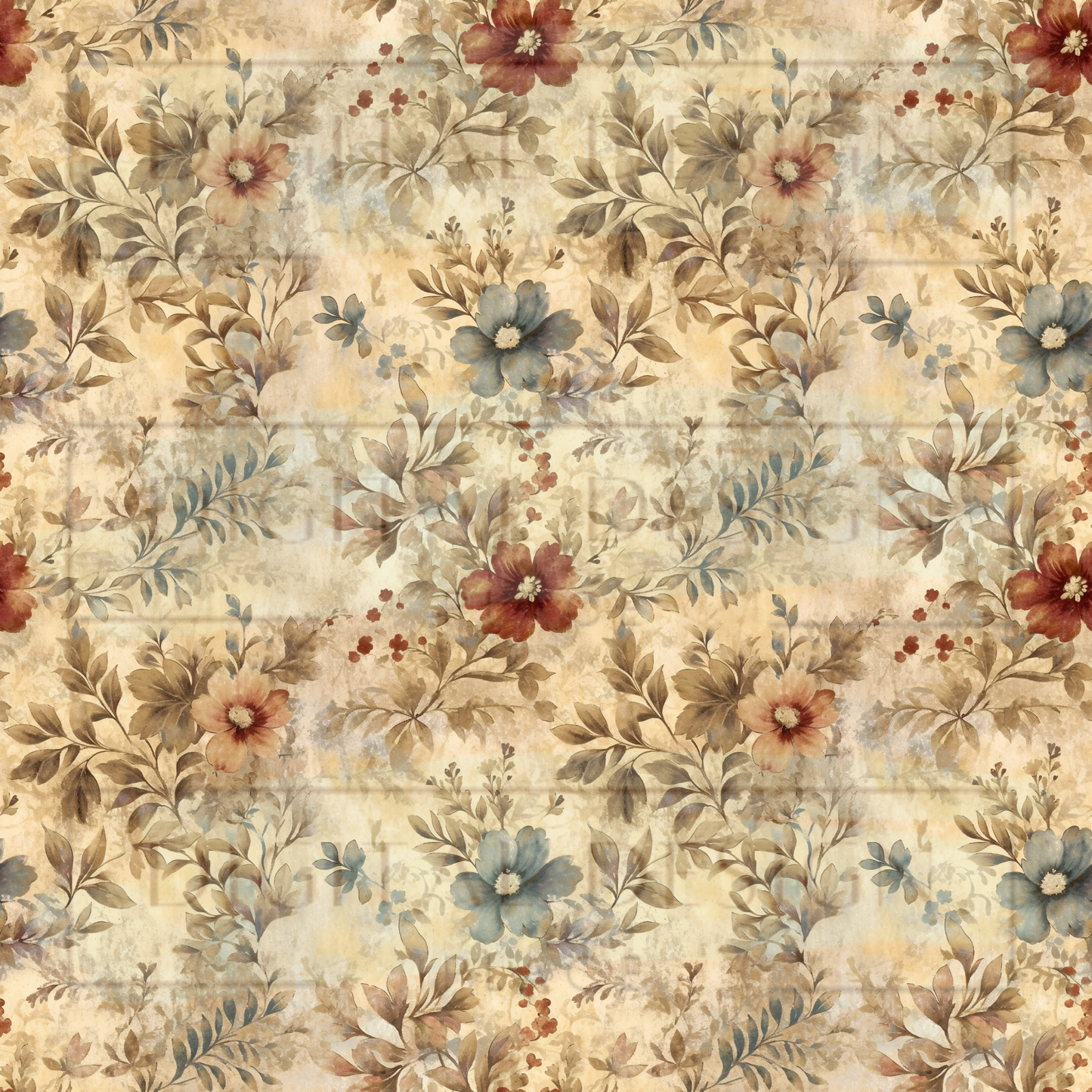 Americana Rustic Floral VinylV1458