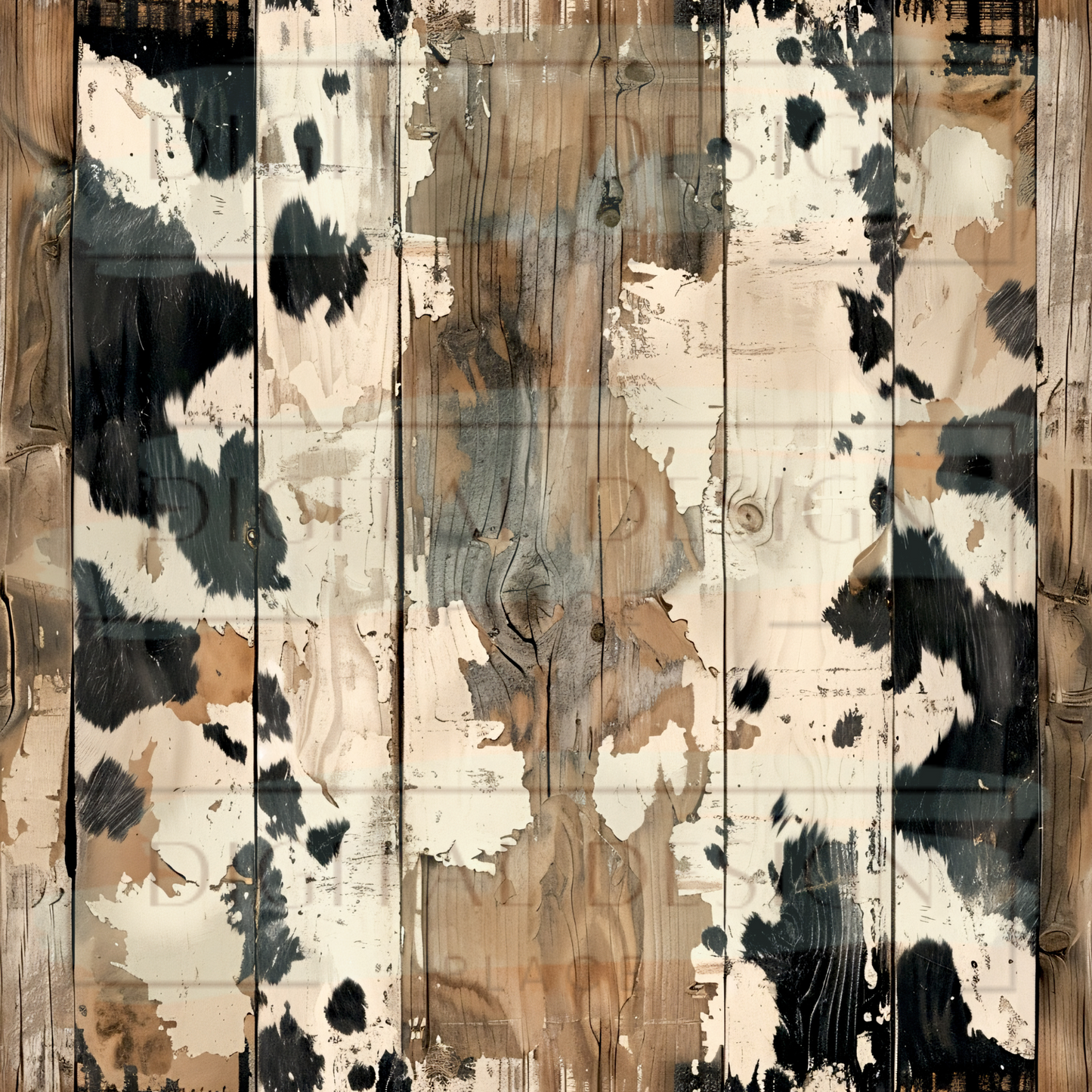 Black Cowhide Shiplap VinylV1646