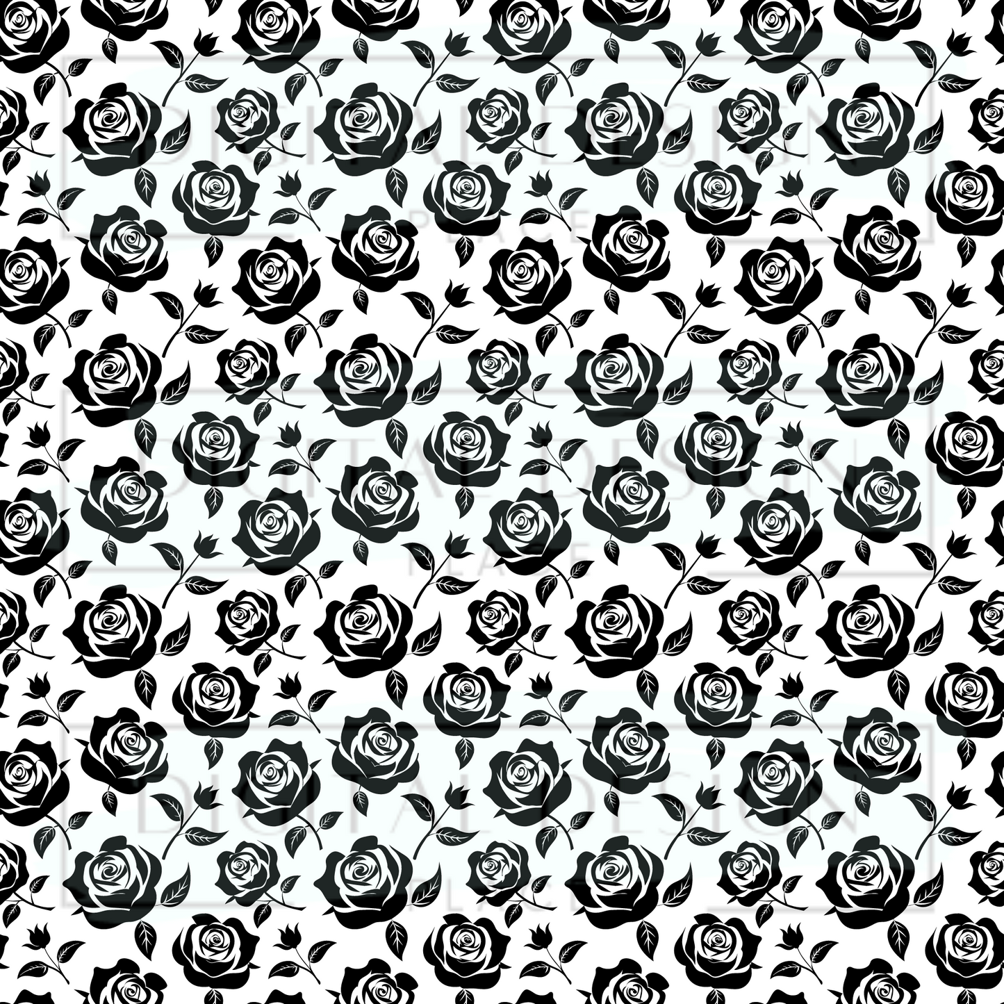 Black Rose Stencil VinylV1995