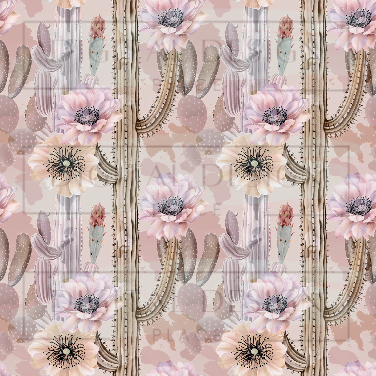 Pink Soft Desert Cacti VinylV2215