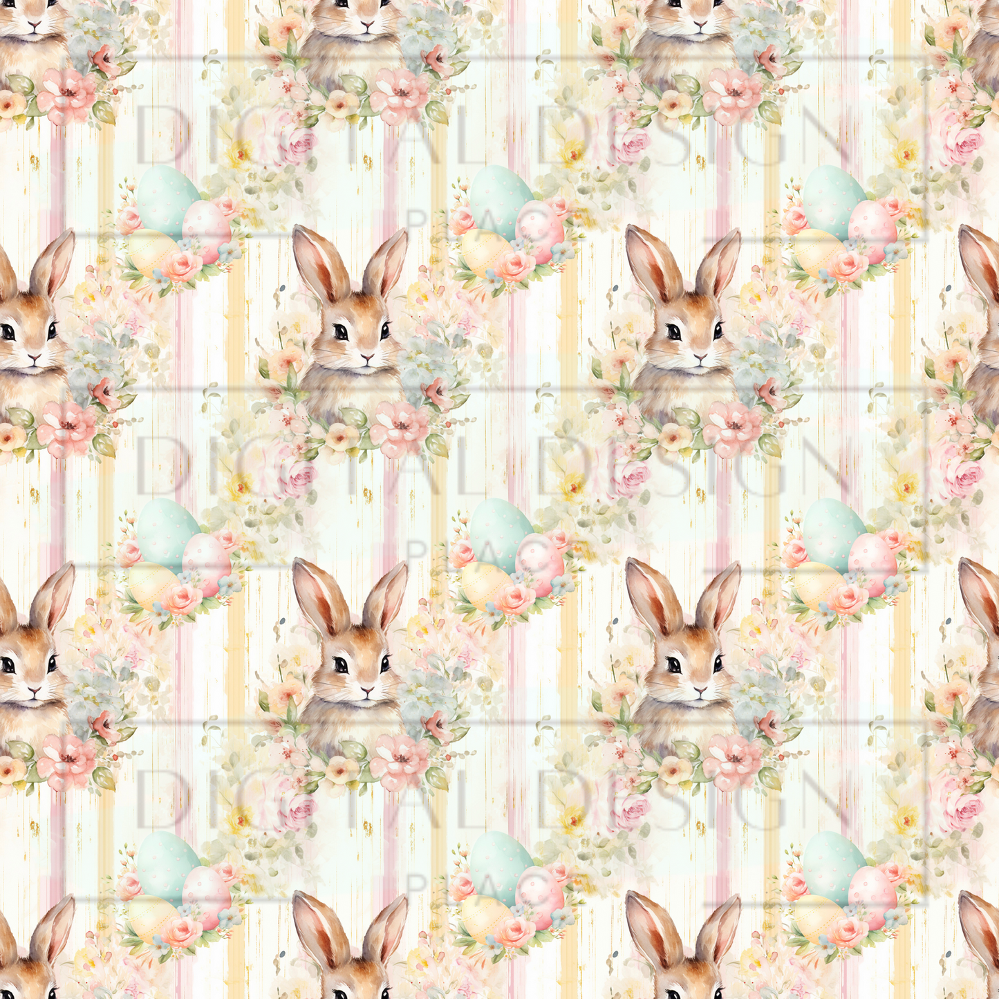 Sweet Bunny Stripes VinylV2282