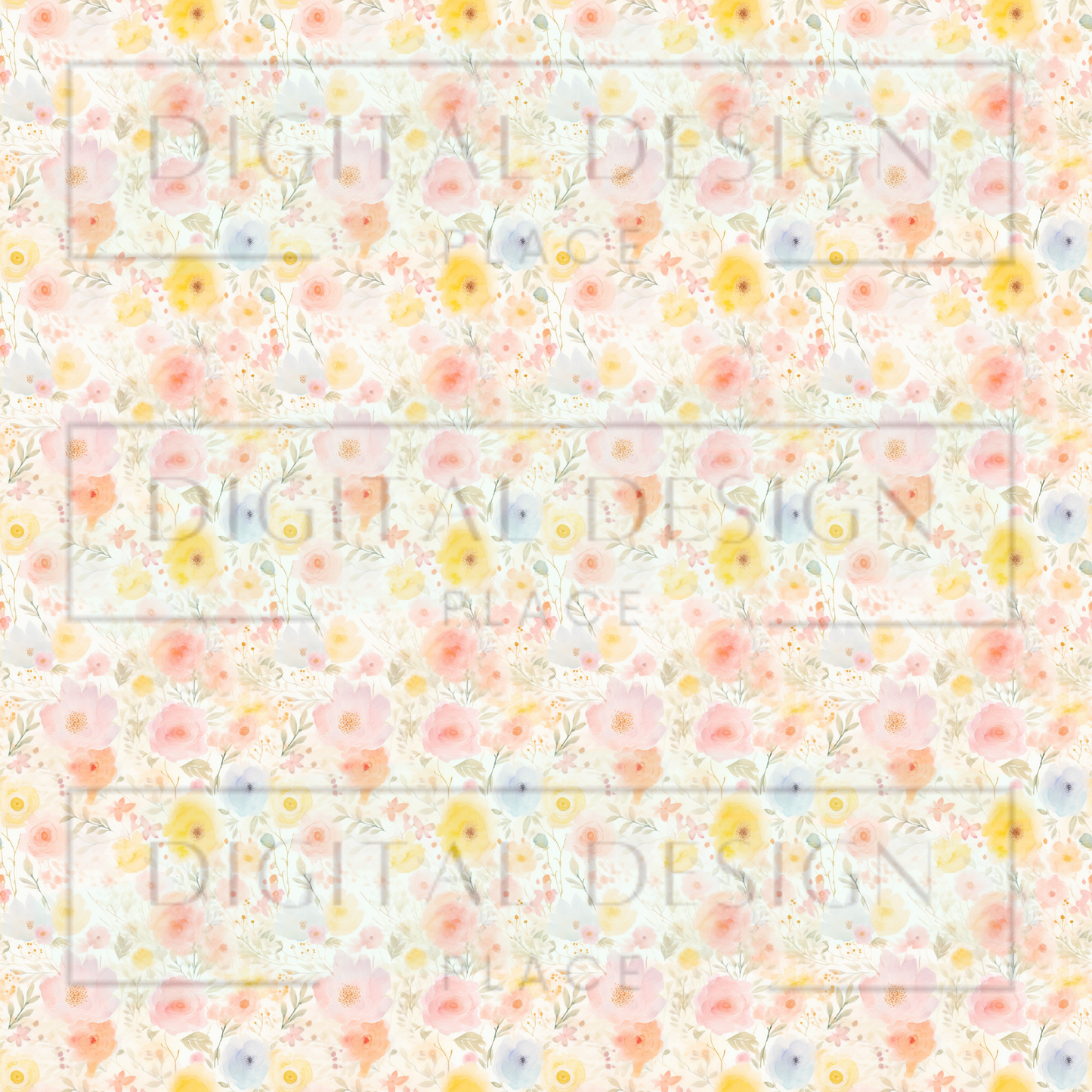 Watercolor Easter Florals VinylV2296