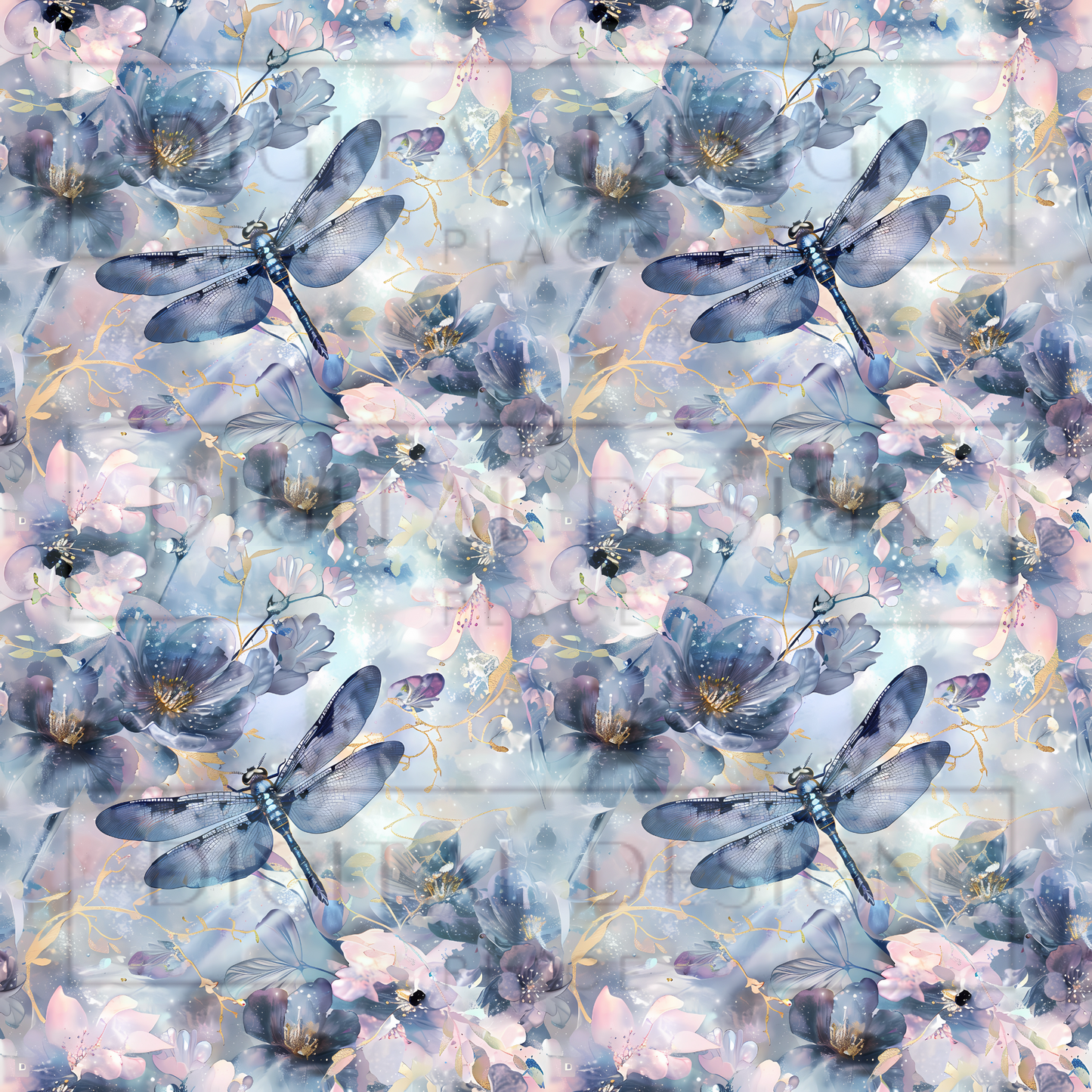 Purple Dragonflies VinylV2346