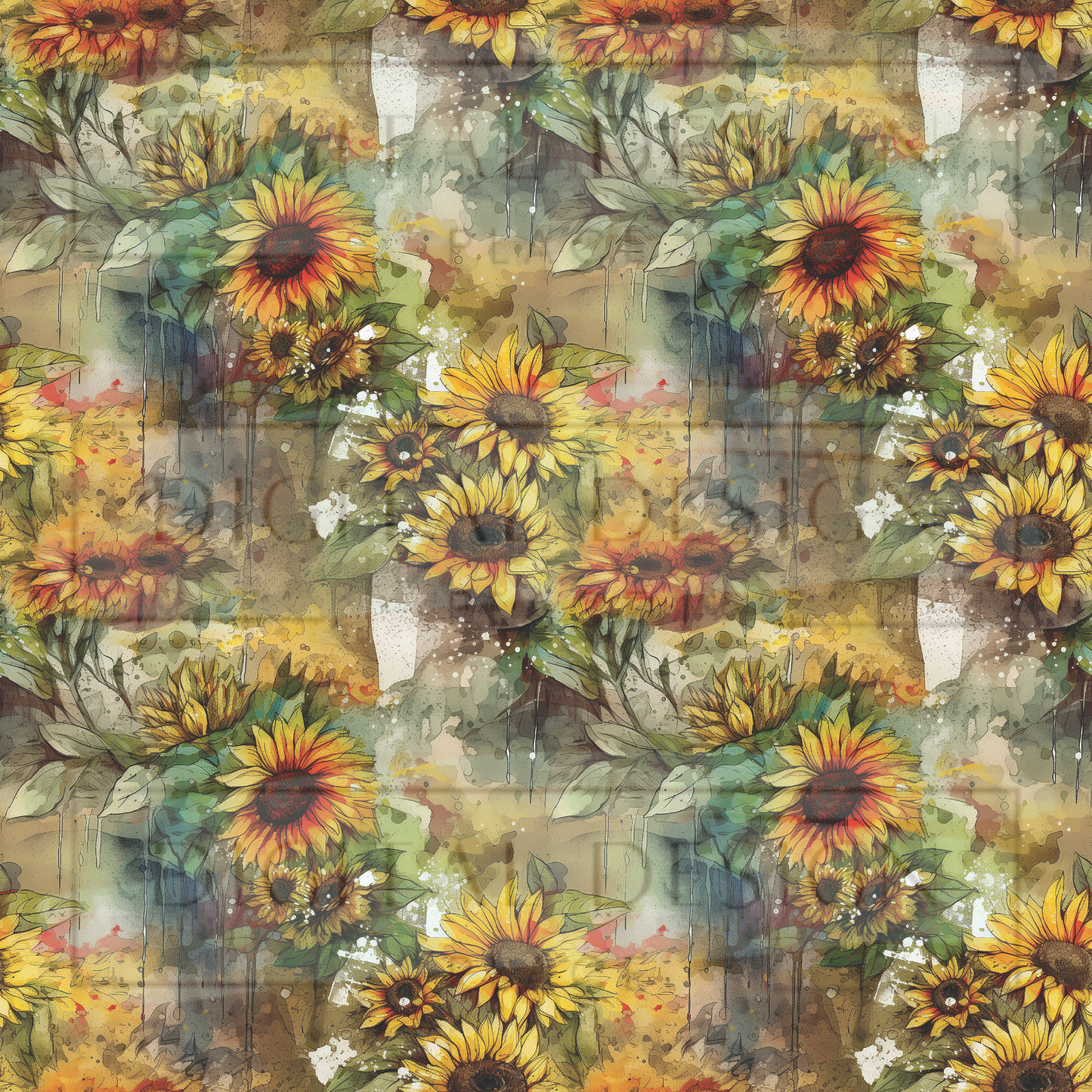 Brown Sunflower Inks VinylV2365