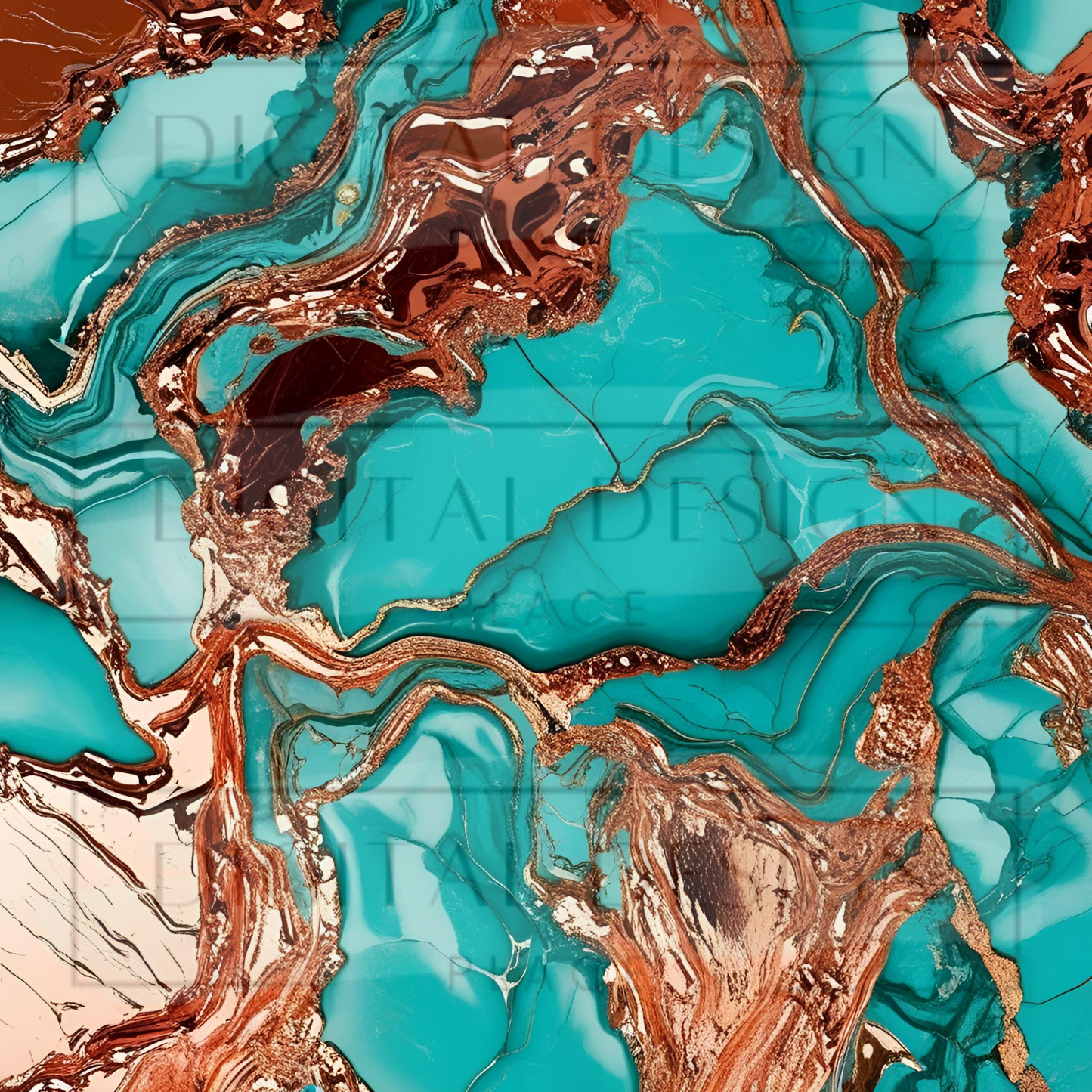 Turquoise Marble VinylV2374