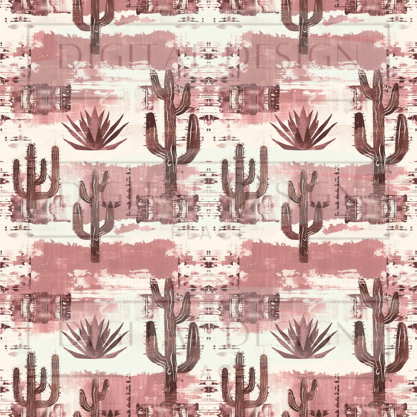 Pink and Brown Cacti VinylV2390