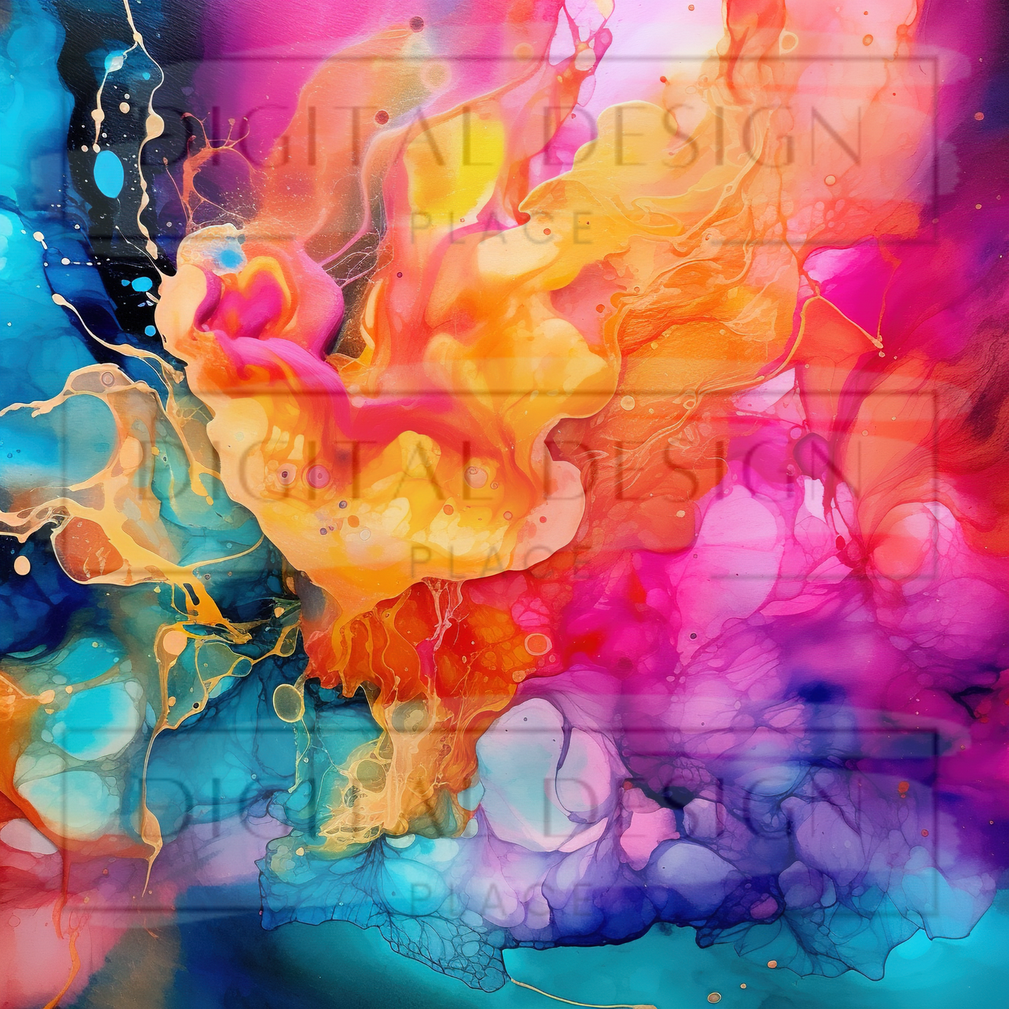 Summer Ink Splash VinylV2424