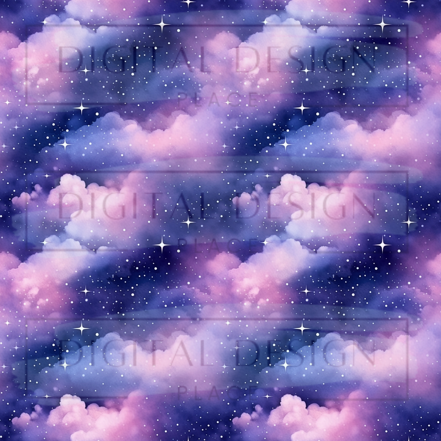 Purple Watercolor Sky VinylV2496