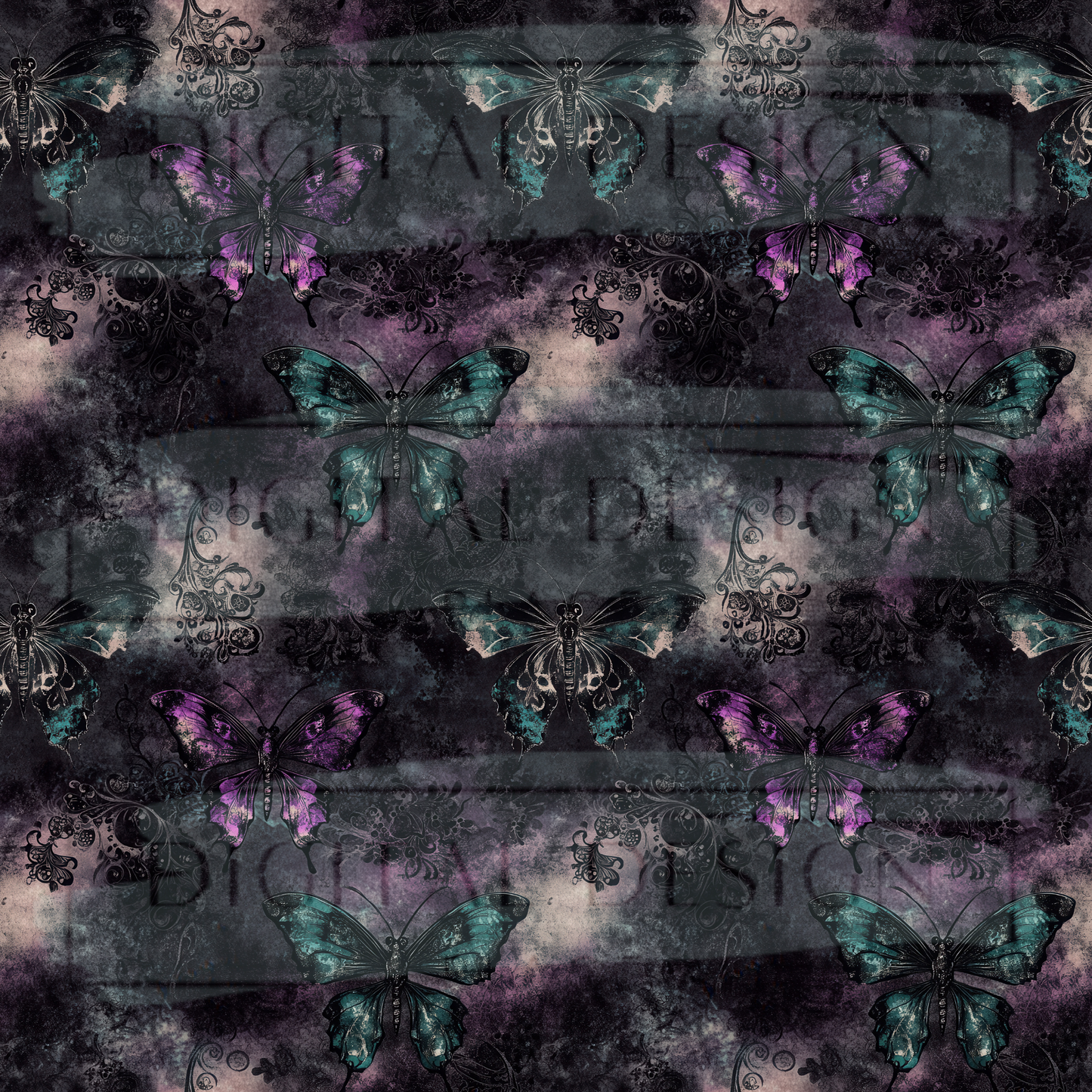 Grunge Butterflies VinylV2509