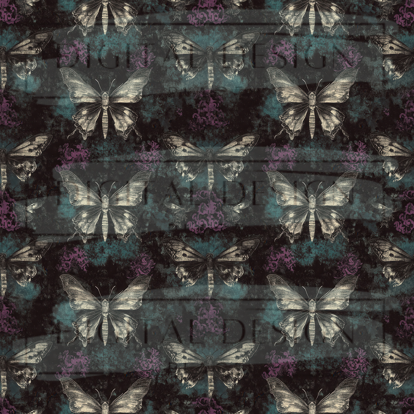 Grunge Butterflies VinylV2510