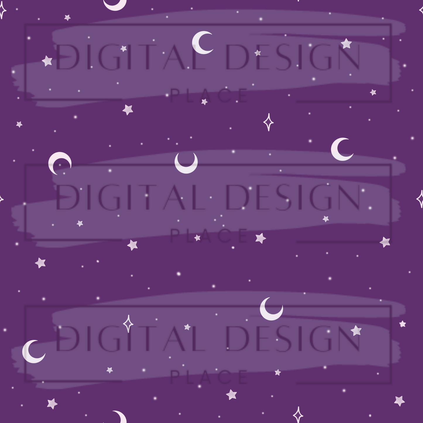 Purple Crescent Moons VinylV2516