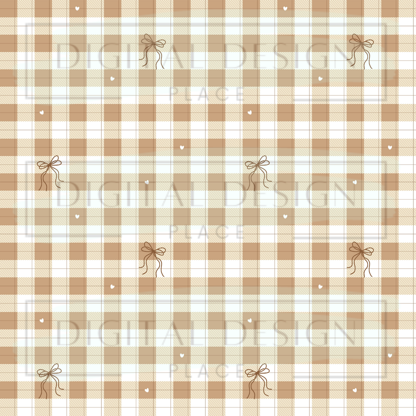 Fall Plaid Bow VinylV2546