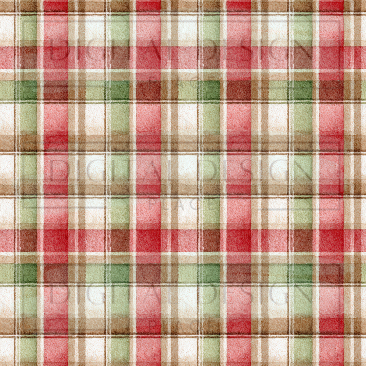 Watercolor Plaid VinylV2592