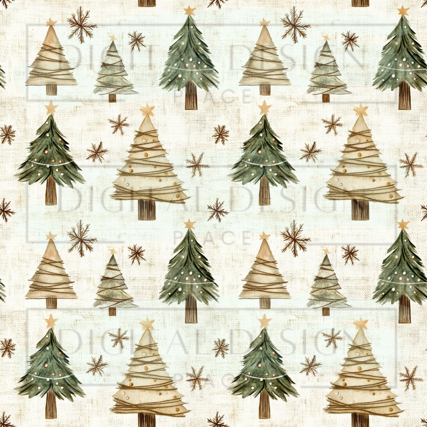 Rustic Christmas Trees VinylV2597