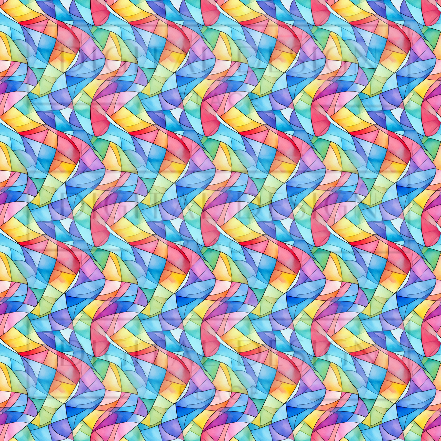 Rainbow Stained Glass 3 VinylV697