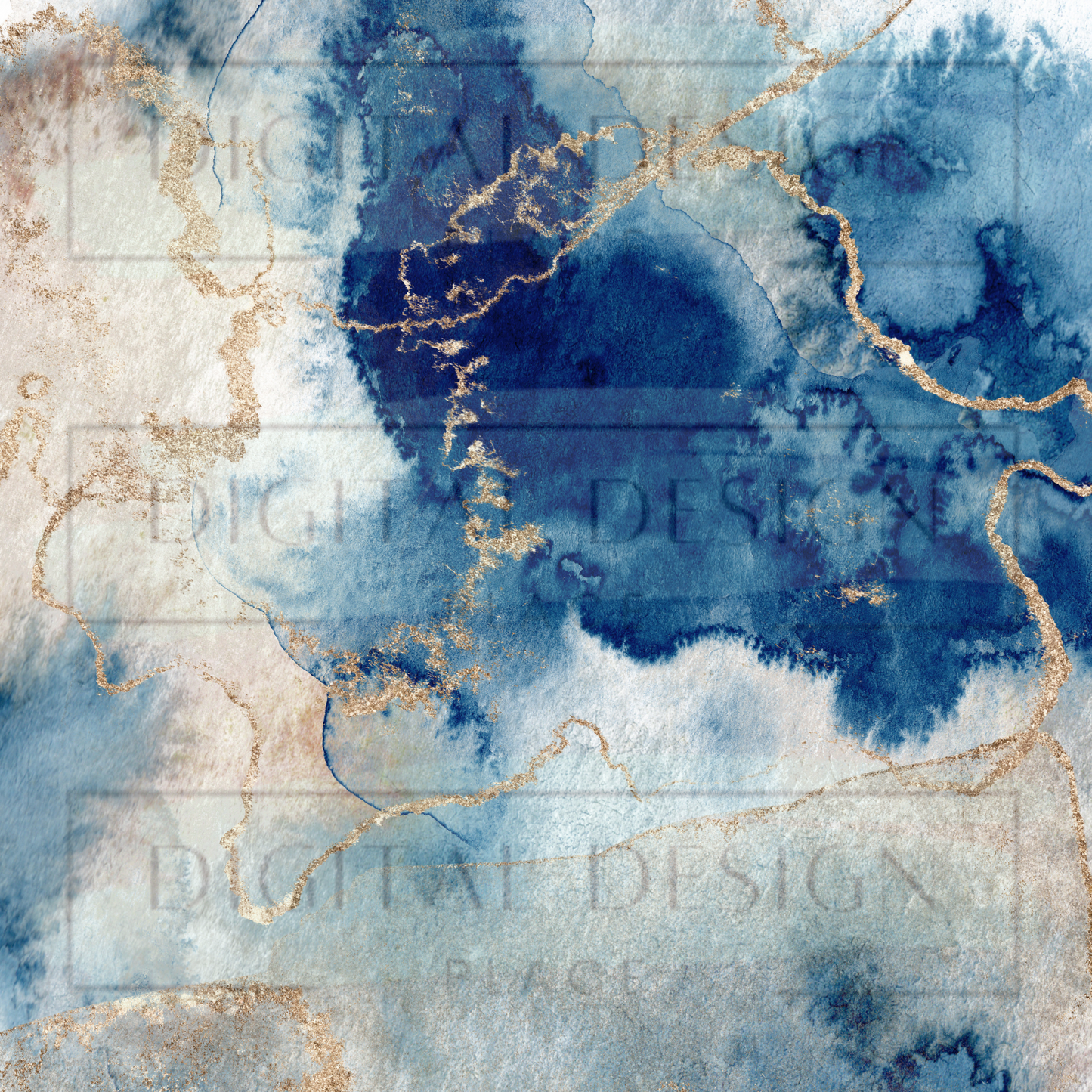 Blue Gold Ink VinylV737