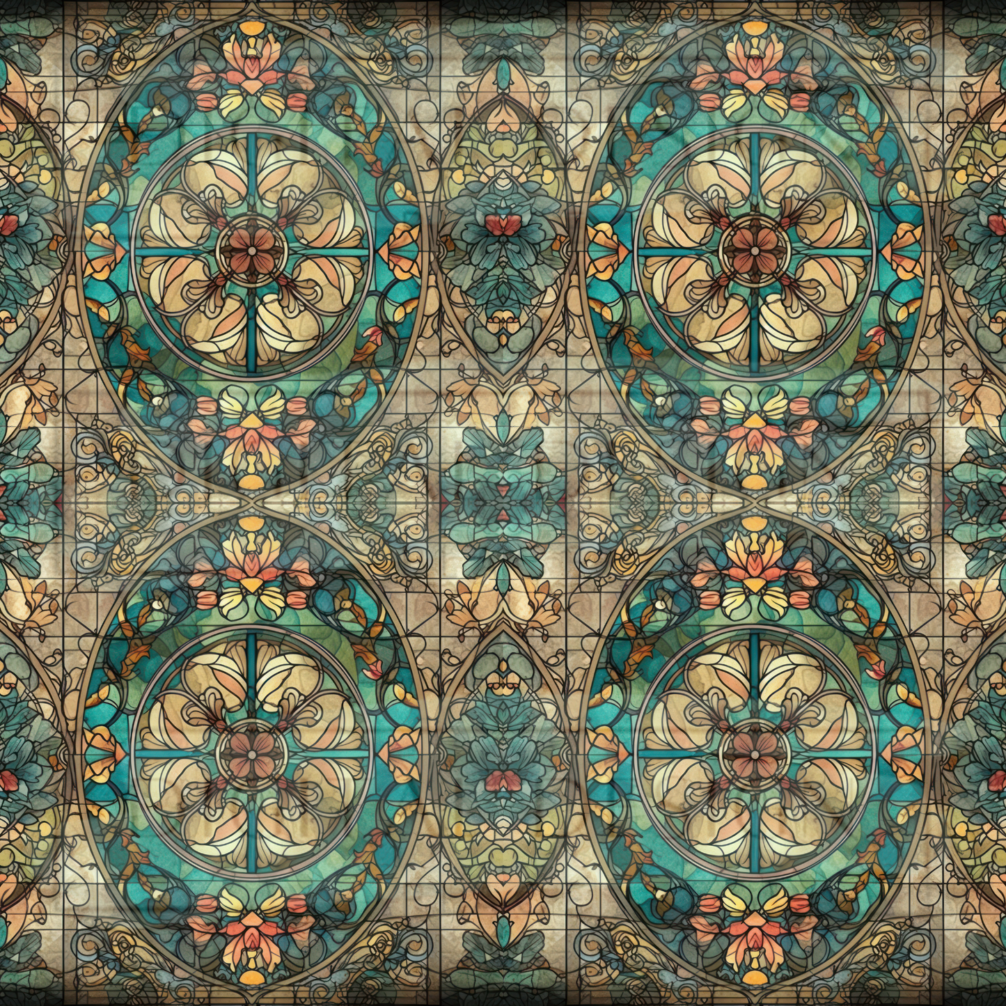 Stained Glass Mural VinylV867