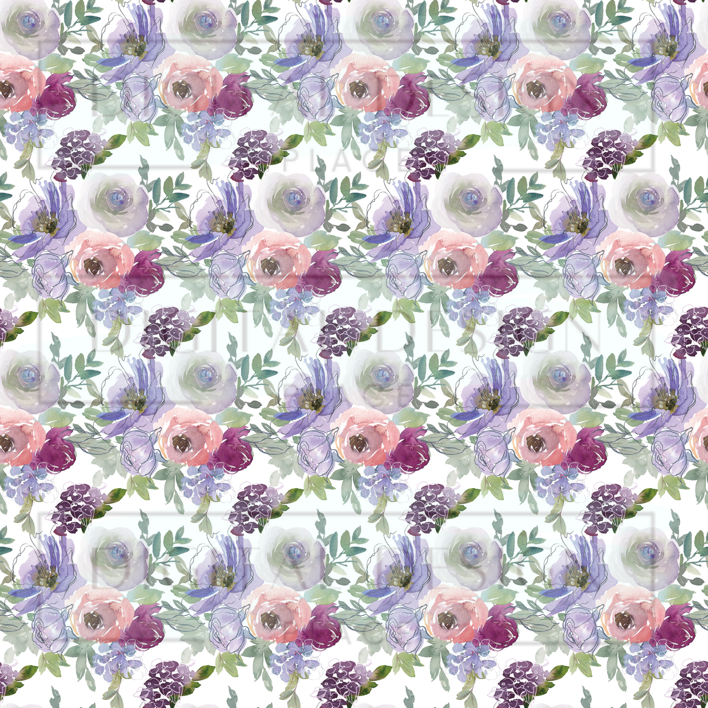Pink and Purple Florals VinylV882