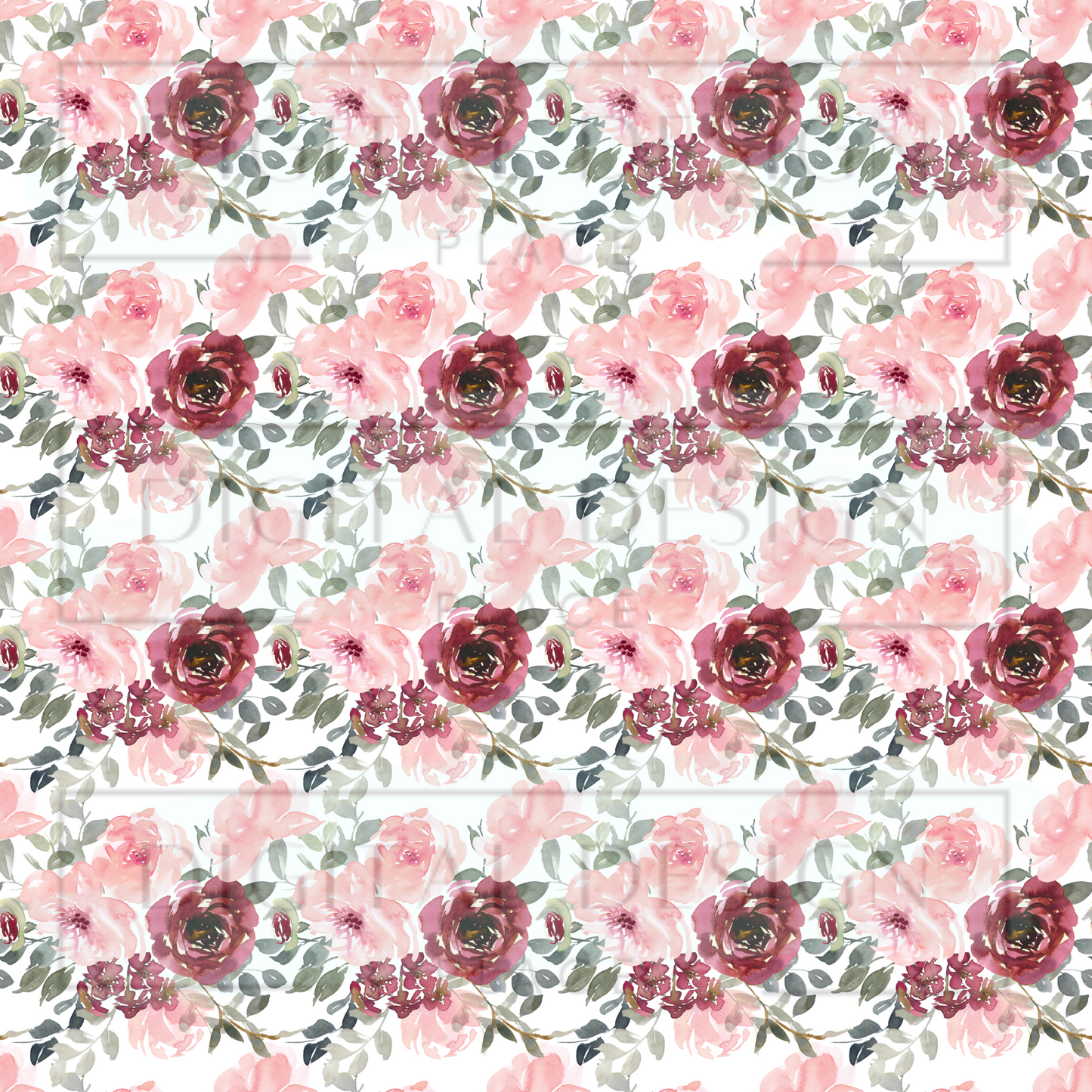 Mauve Florals VinylV888